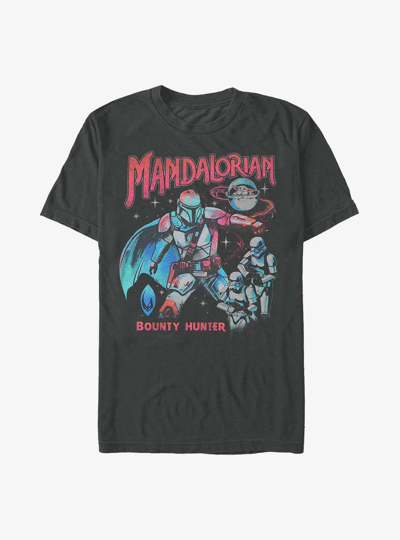 Star Wars The Mandalorian Neon Bounty Hunter Extra Soft T-Shirt, , hi-res