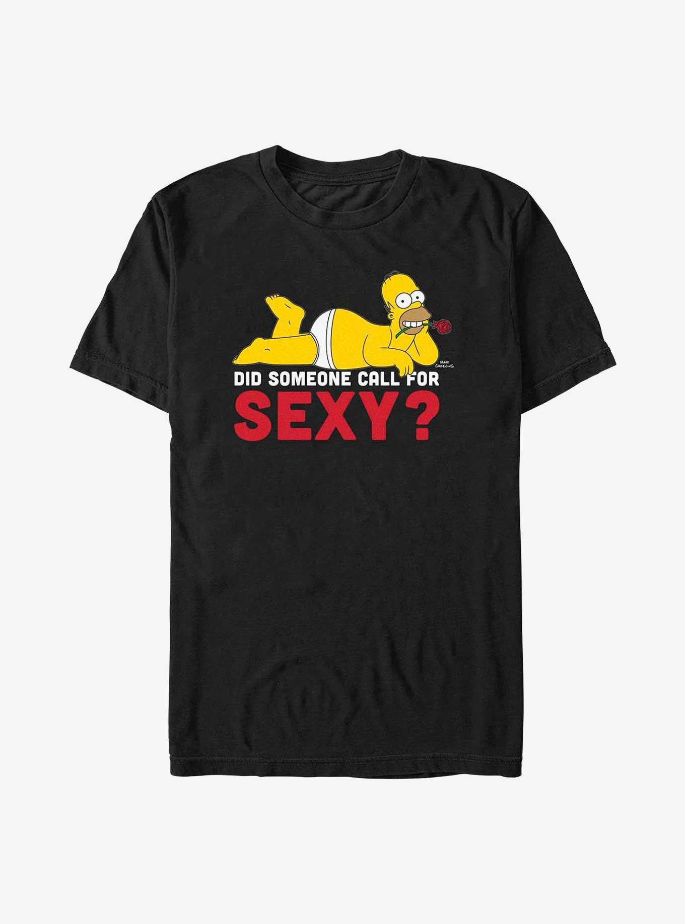 The Simpsons Sexy Homer Extra Soft T-Shirt, BLACK, hi-res