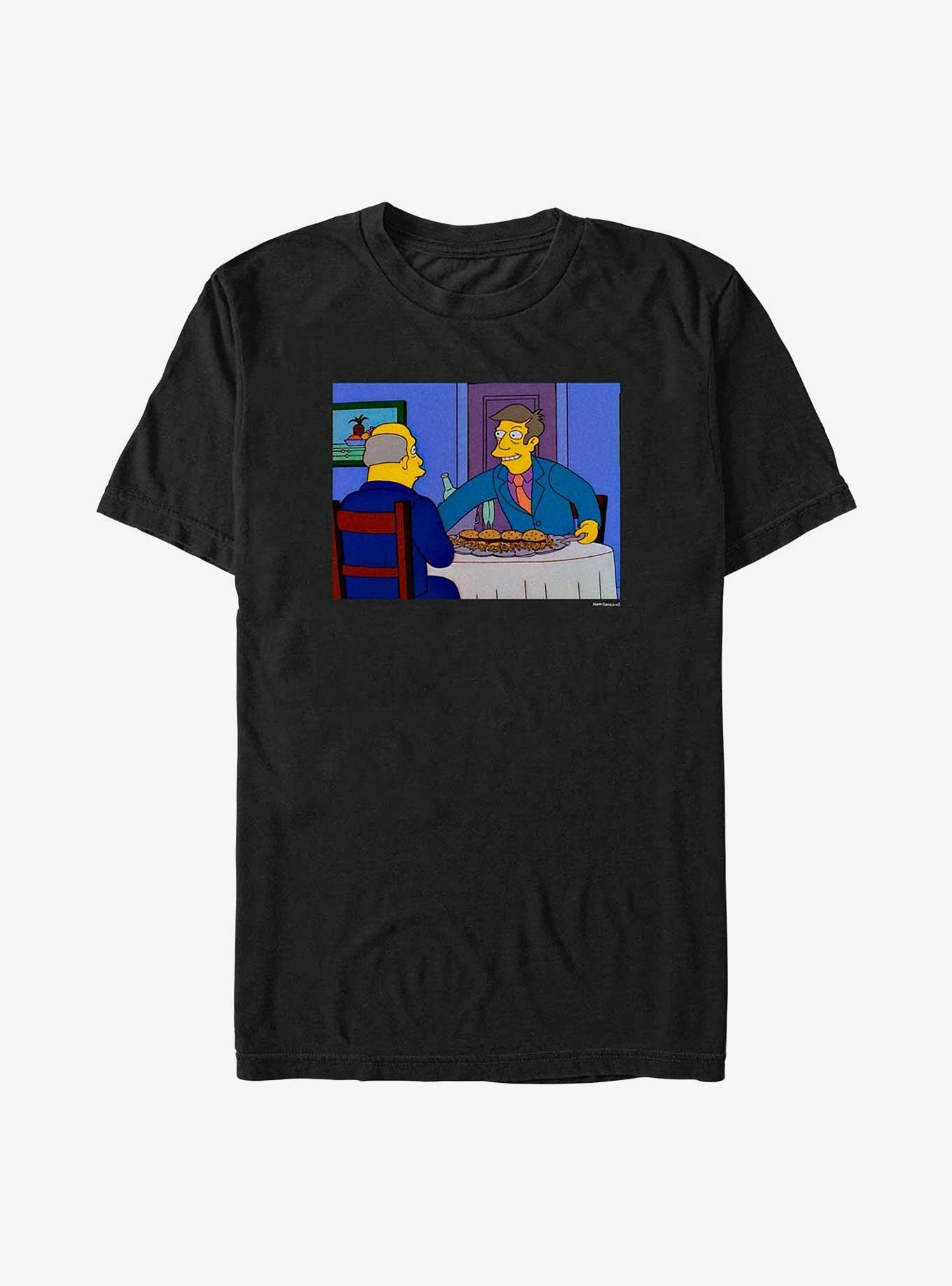 The Simpsons Steamed Hams Extra Soft T-Shirt, BLACK, hi-res