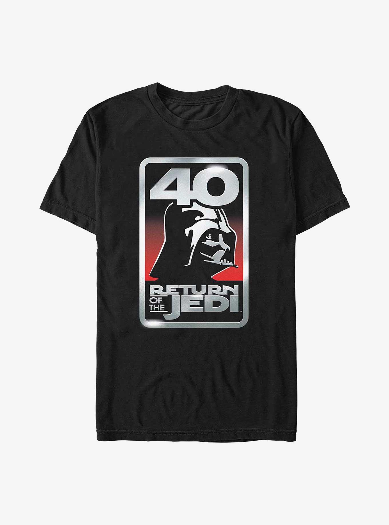Star Wars Vader Fortieth Logo Extra Soft T-Shirt, BLACK, hi-res