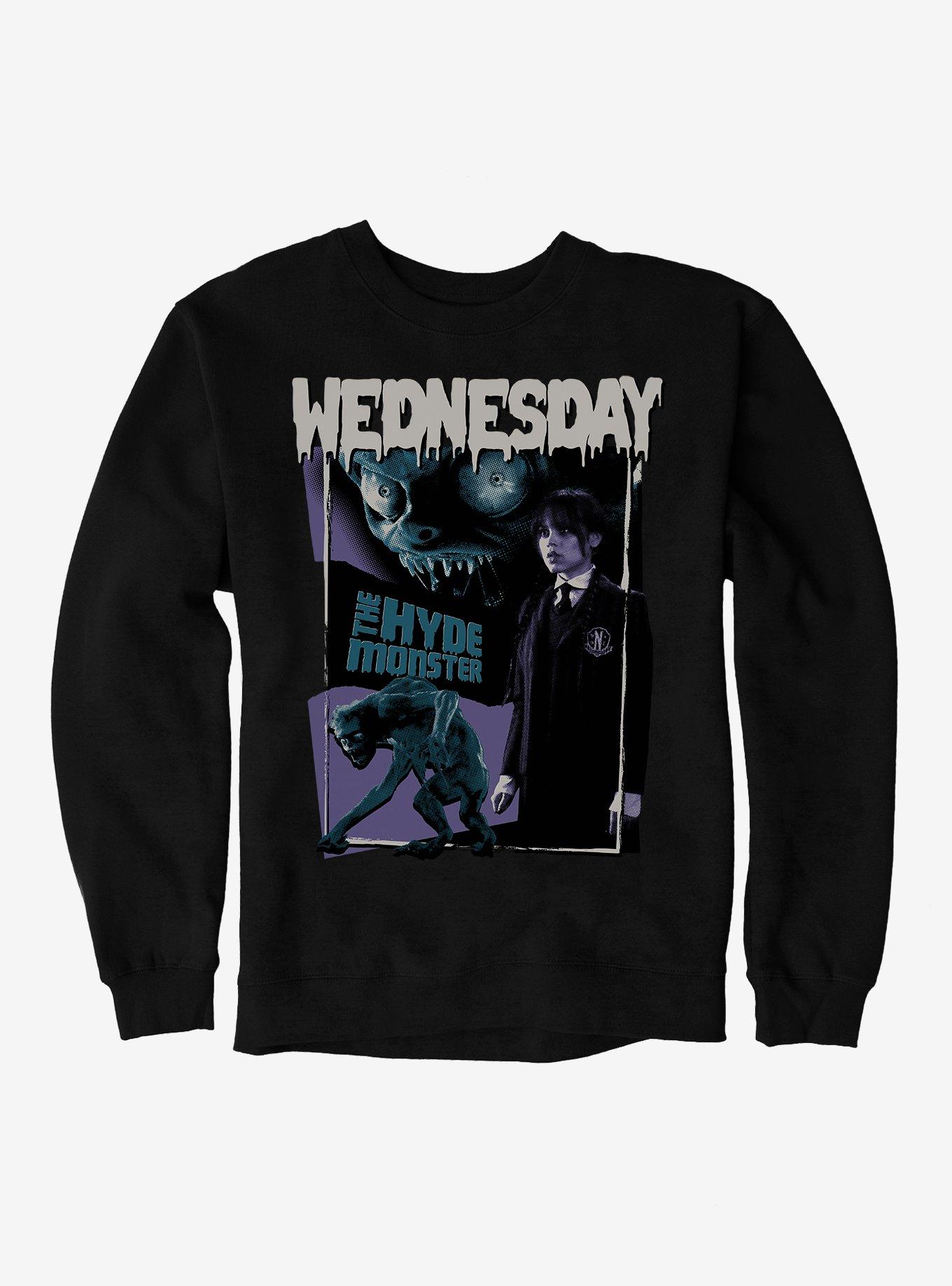 Wednesday The Hyde Sweatshirt, BLACK, hi-res