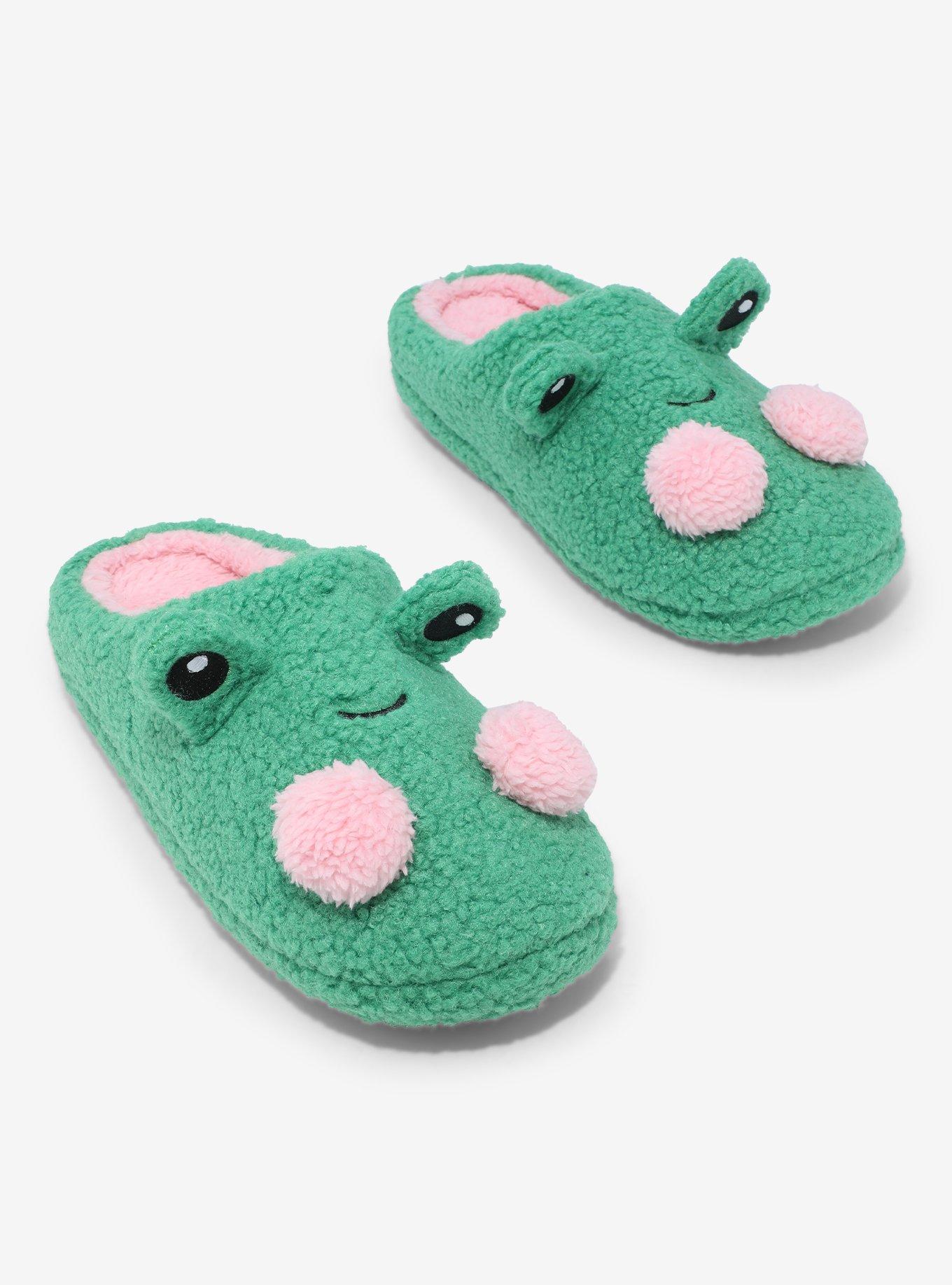 Frog Sherpa Plush Slippers, MULTI, hi-res