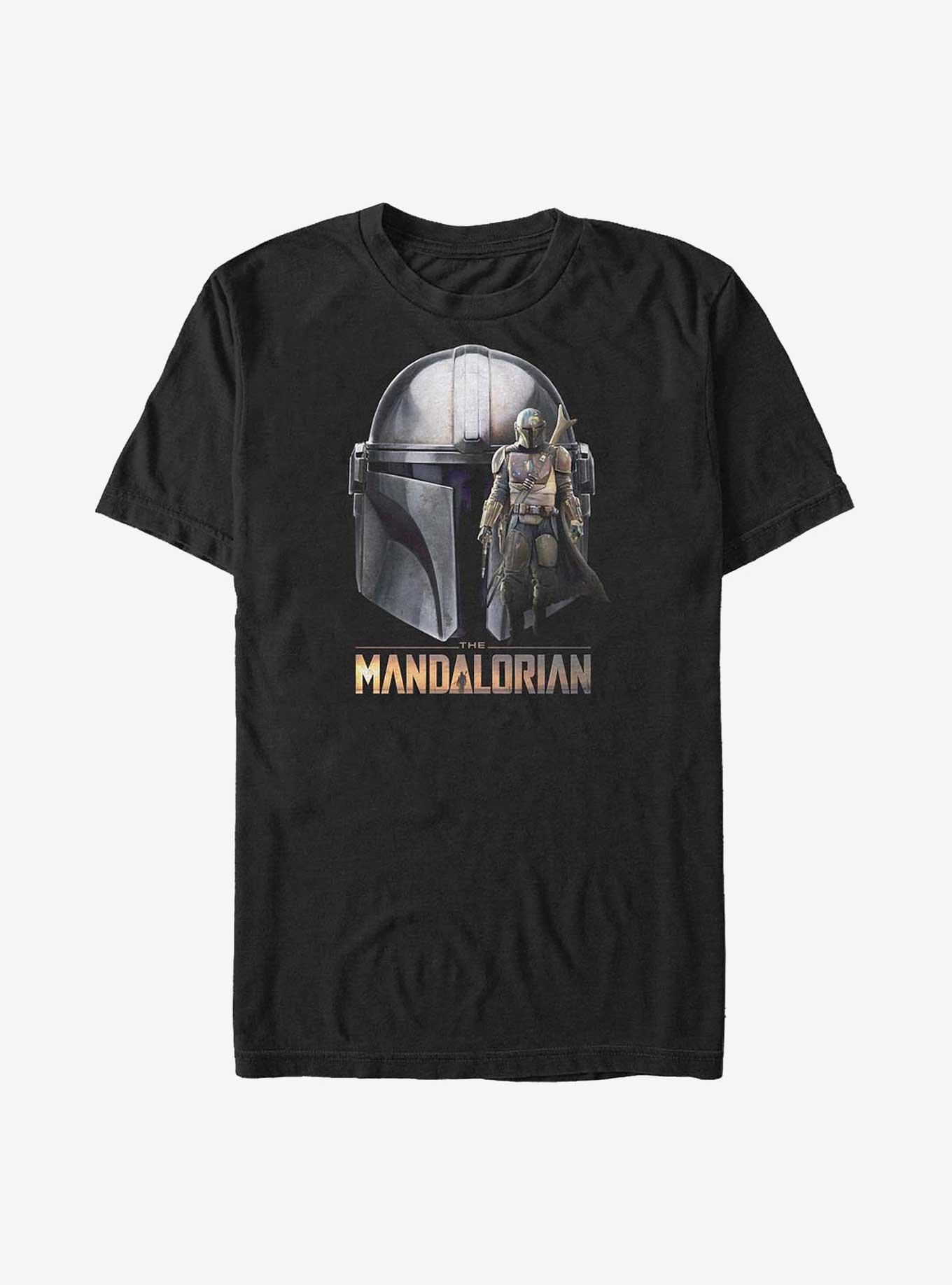 Star Wars The Mandalorian Mando Helmet Big & Tall T-Shirt, BLACK, hi-res