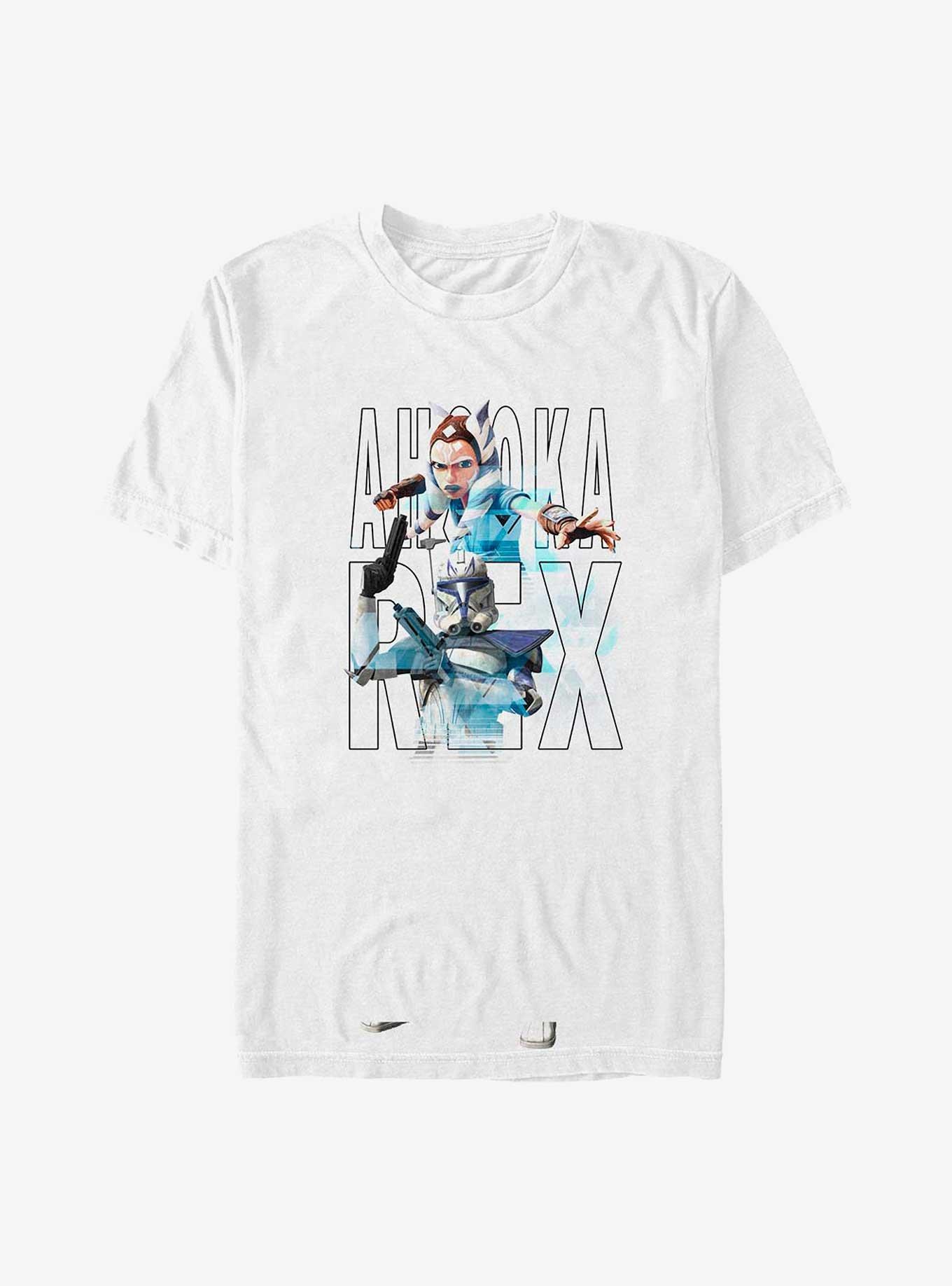 Star Wars: The Clone Wars Ahsoka and Rex Big & Tall T-Shirt, WHITE, hi-res