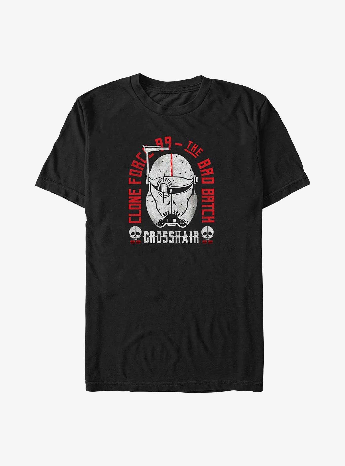 Star Wars: The Bad Batch Crosshair Helmet Big & Tall T-Shirt, BLACK, hi-res