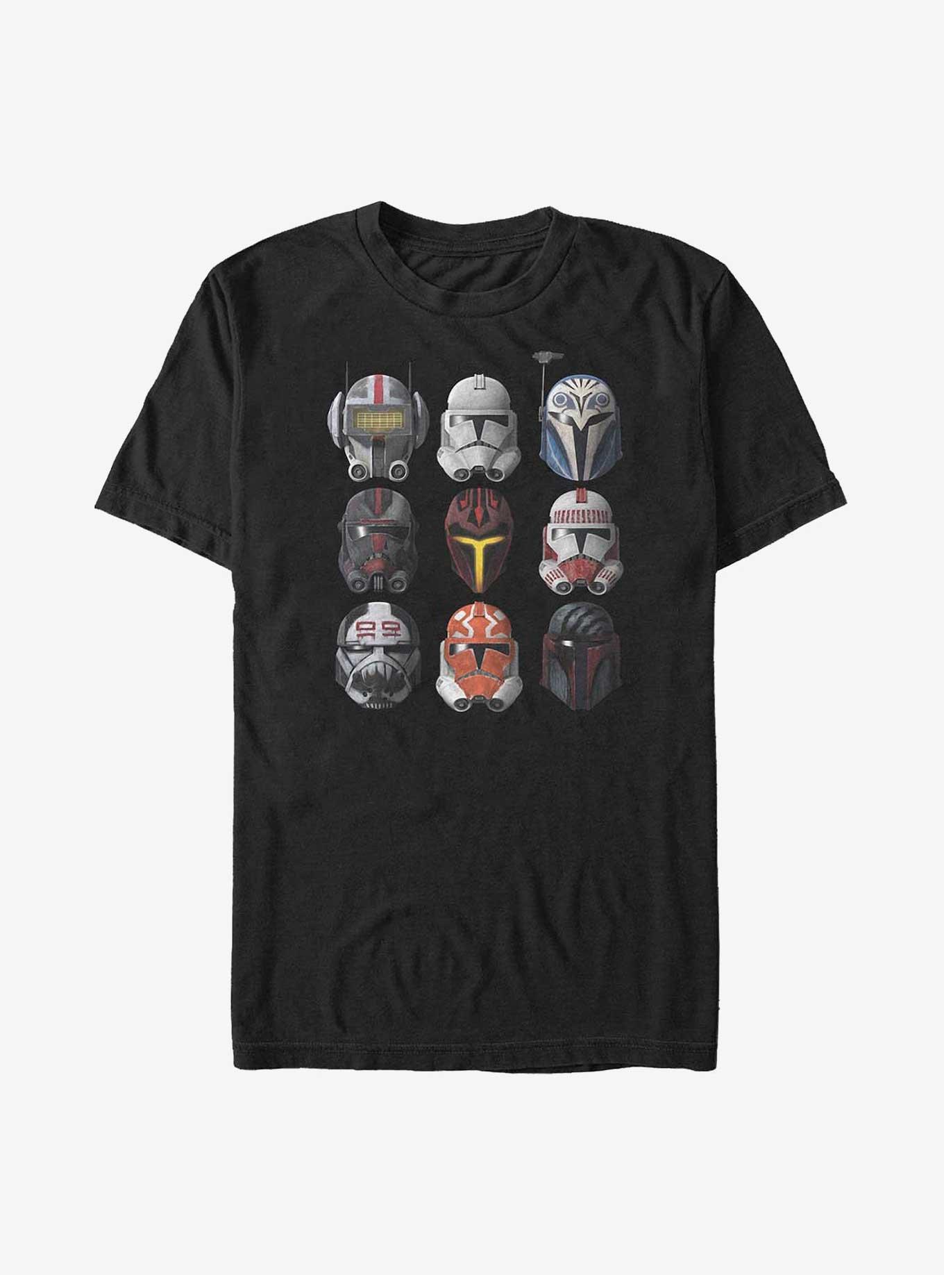 Star Wars: The Clone Wars Helmets Line Up Big & Tall T-Shirt, , hi-res
