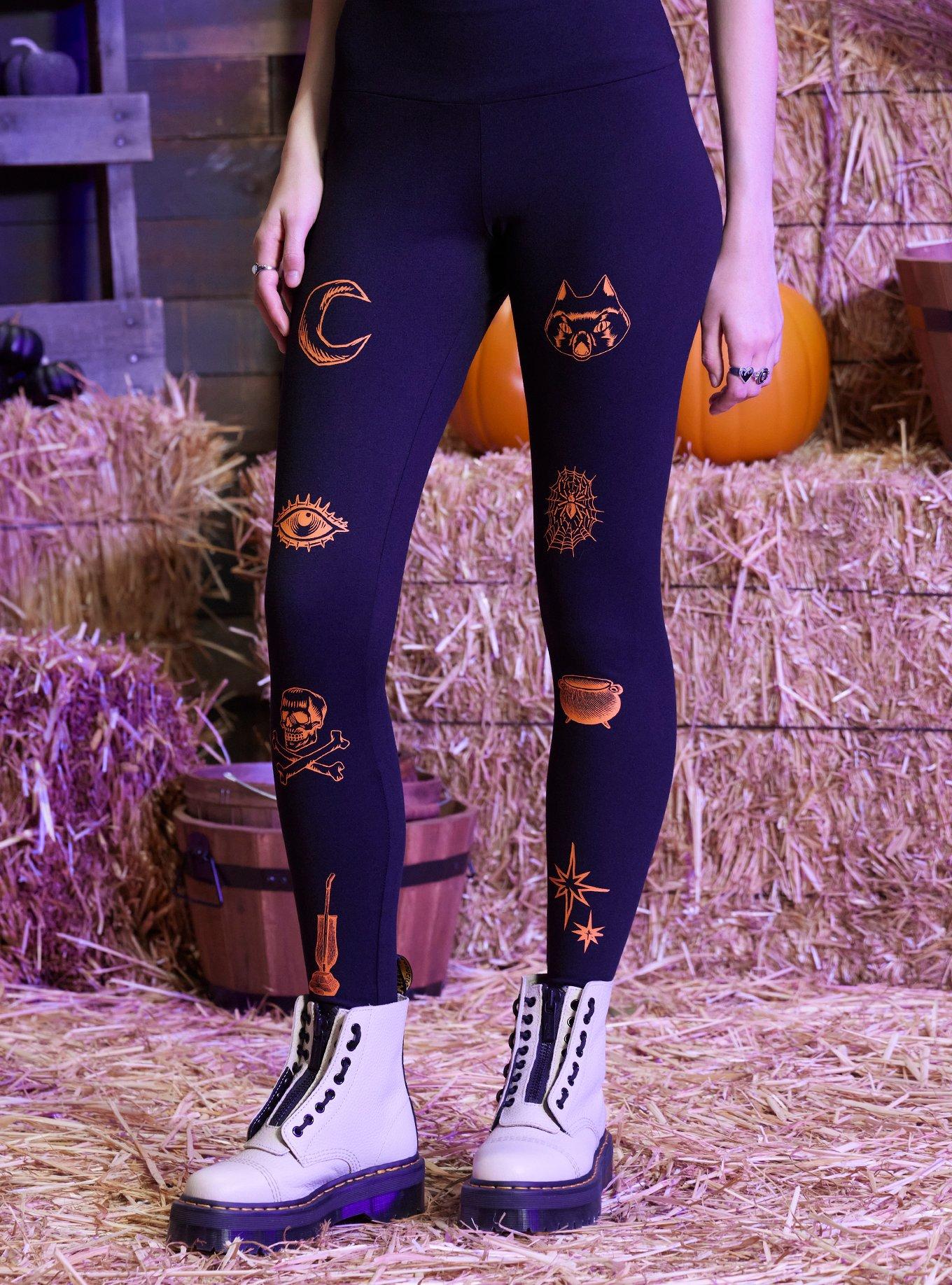 Cobweb LEGGINGS HALLOWEEN Leggings for Women Yoga Pants for Halloween Spider  Web Tights Spooky Gothic Clothing Halloween Costume for Mom
