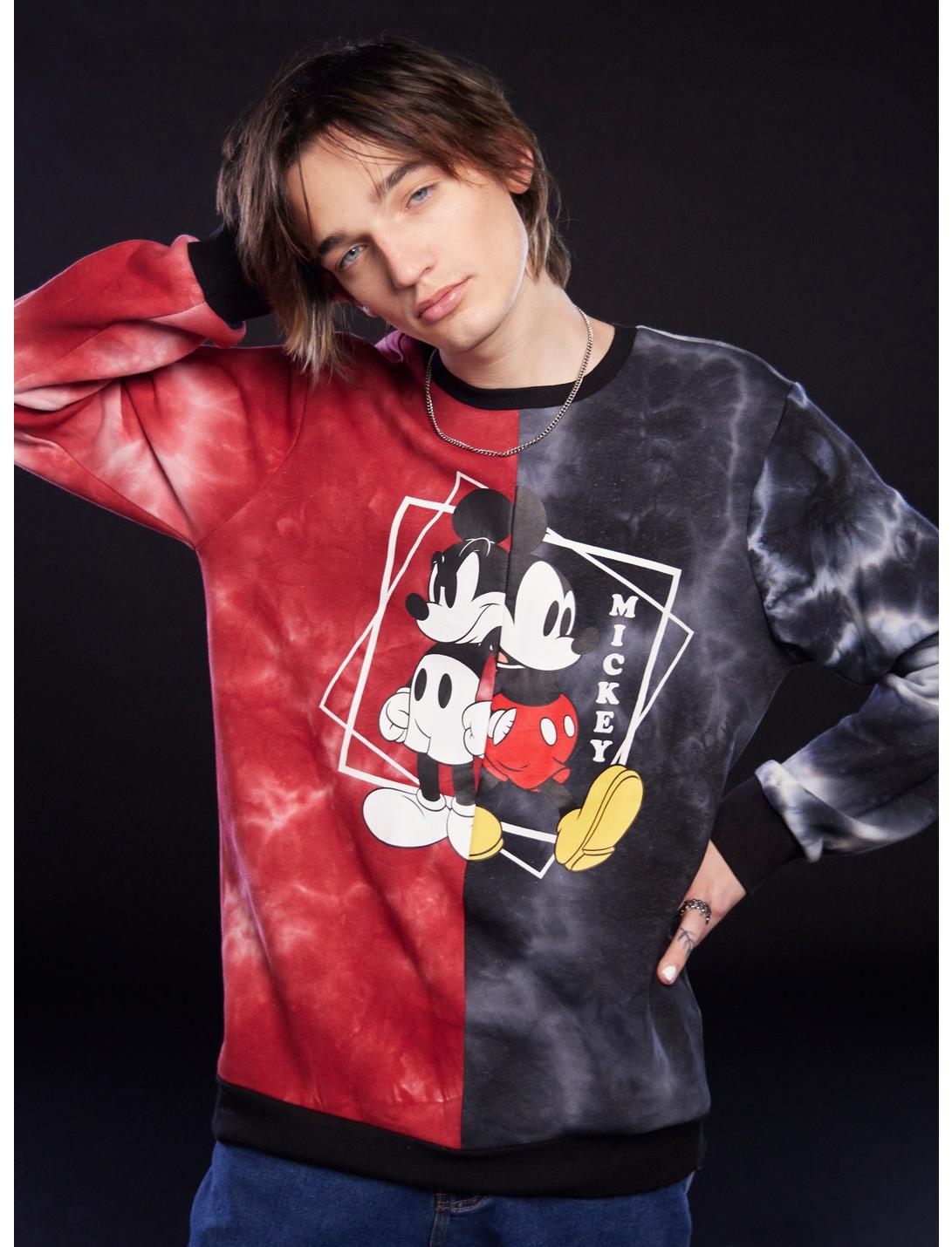 Disney Mickey Mouse Split Portrait Tie-Dye Sweatshirt, MULTI, hi-res