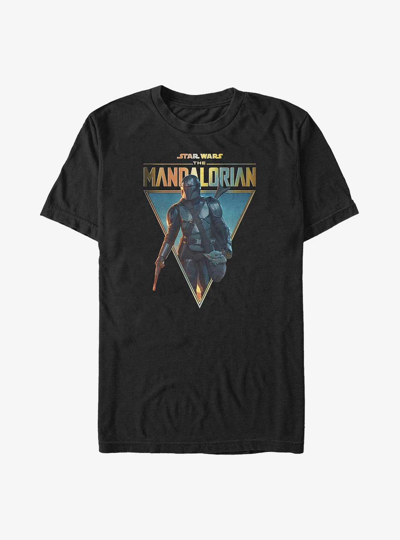 Star Wars The Mandalorian Bounty Hunter Badge Big & Tall T-Shirt, BLACK, hi-res