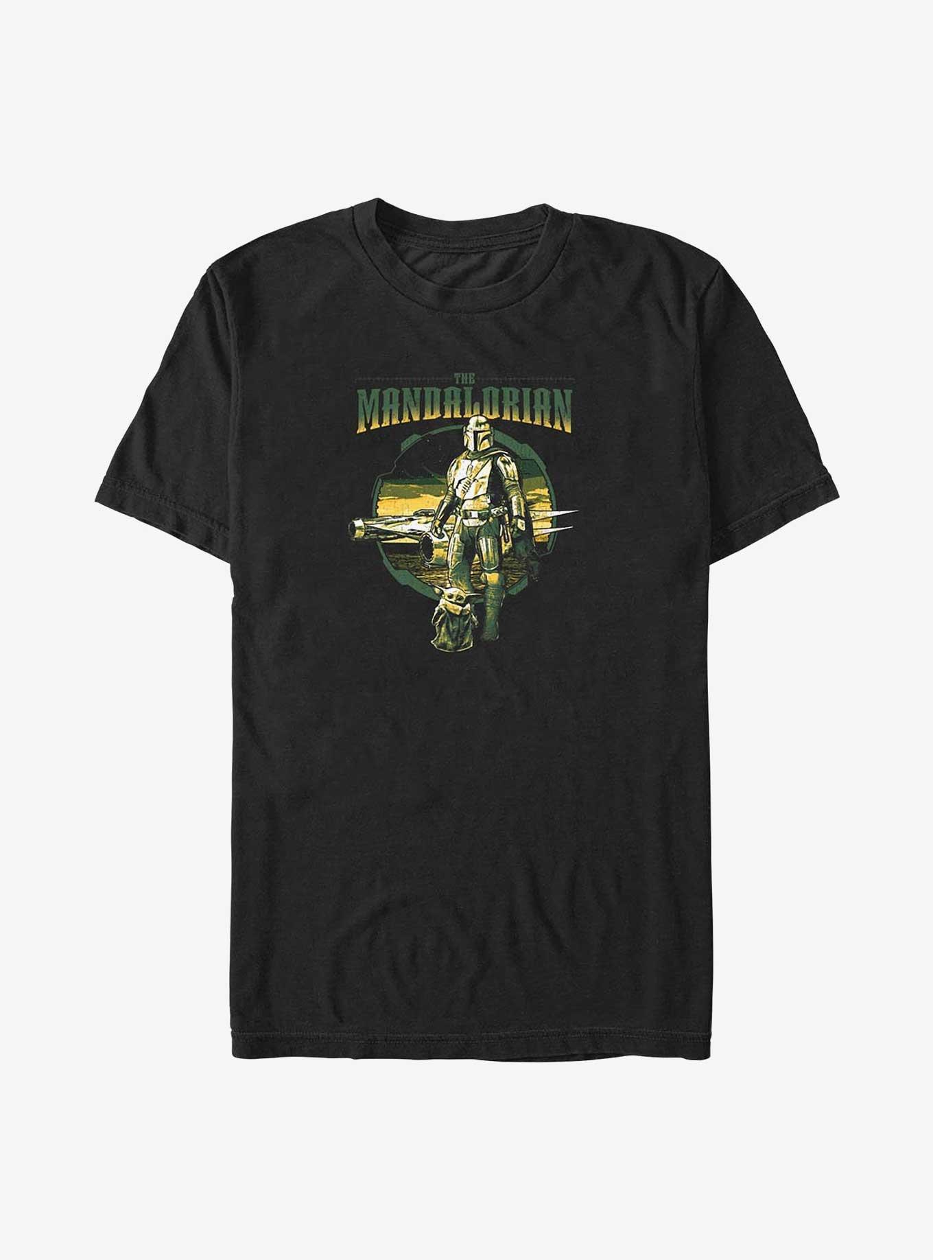 Star Wars The Mandalorian Adventurers Mando & Grogu Big & Tall T-Shirt, BLACK, hi-res