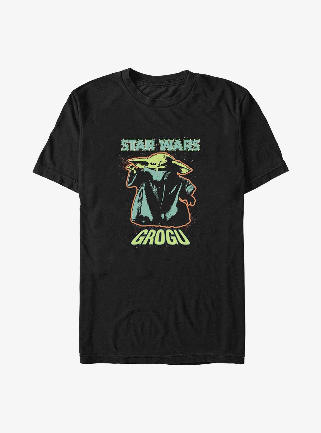 Star Wars The Mandalorian Grogu Outline Big & Tall T-Shirt, BLACK, hi-res