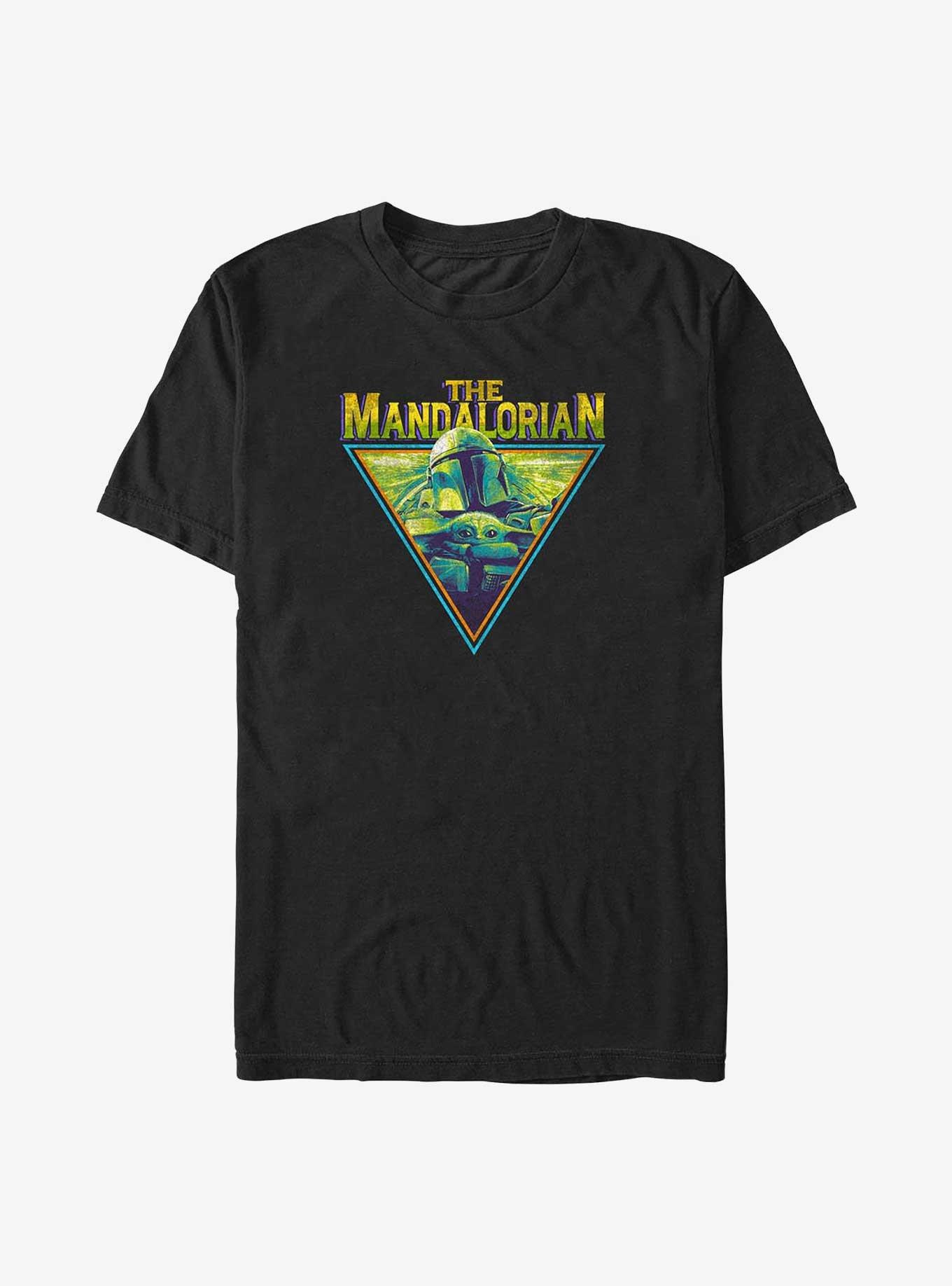 Star Wars The Mandalorian Grunge Badge Big & Tall T-Shirt, BLACK, hi-res