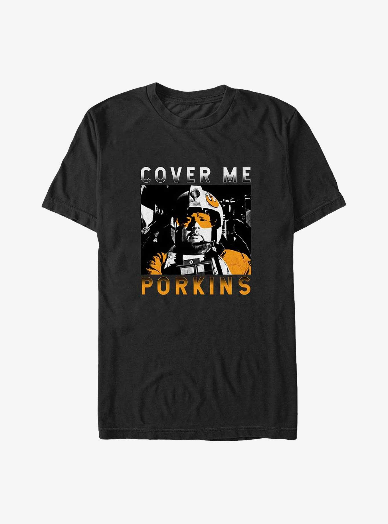 Star Wars Cover Me Porkins Big & Tall T-Shirt, BLACK, hi-res