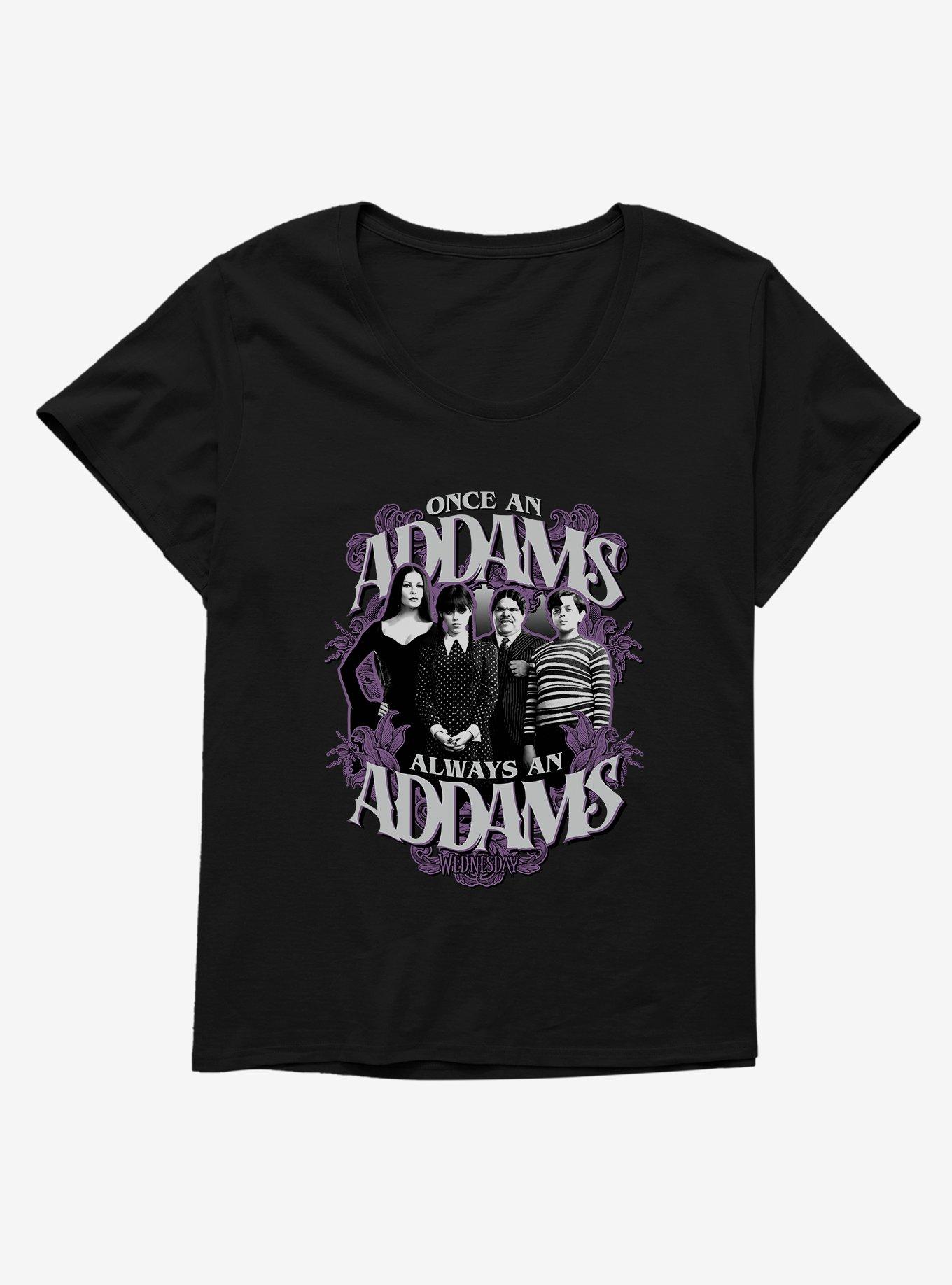 Wednesday Always An Addams Womens T-Shirt Plus Size, , hi-res