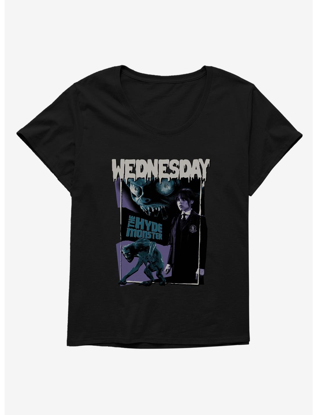 Wednesday The Hyde Womens T-Shirt Plus Size, BLACK, hi-res