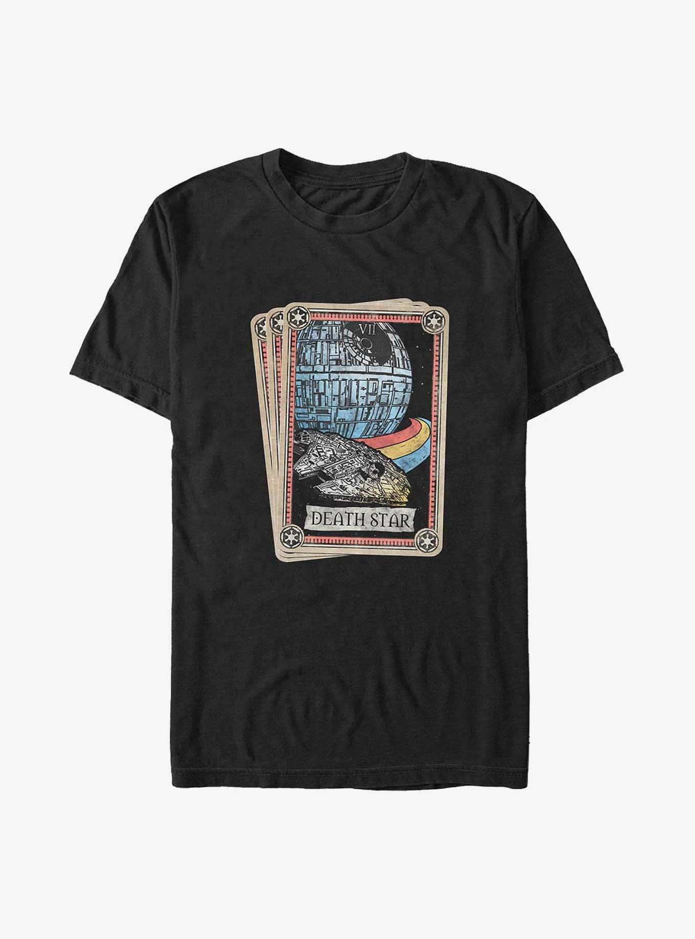 Star Wars Death Star Tarot Big & Tall T-Shirt, BLACK, hi-res