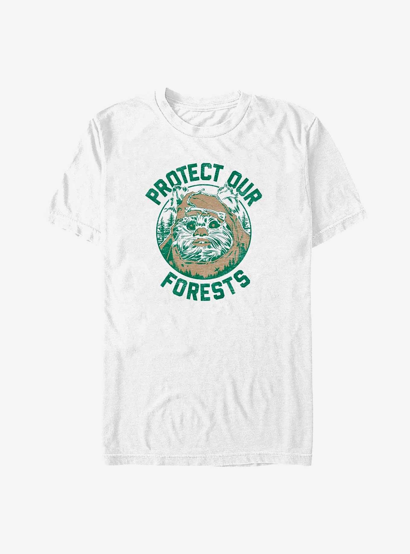 Star Wars Ewok Protect Our Forests Big & Tall T-Shirt, WHITE, hi-res