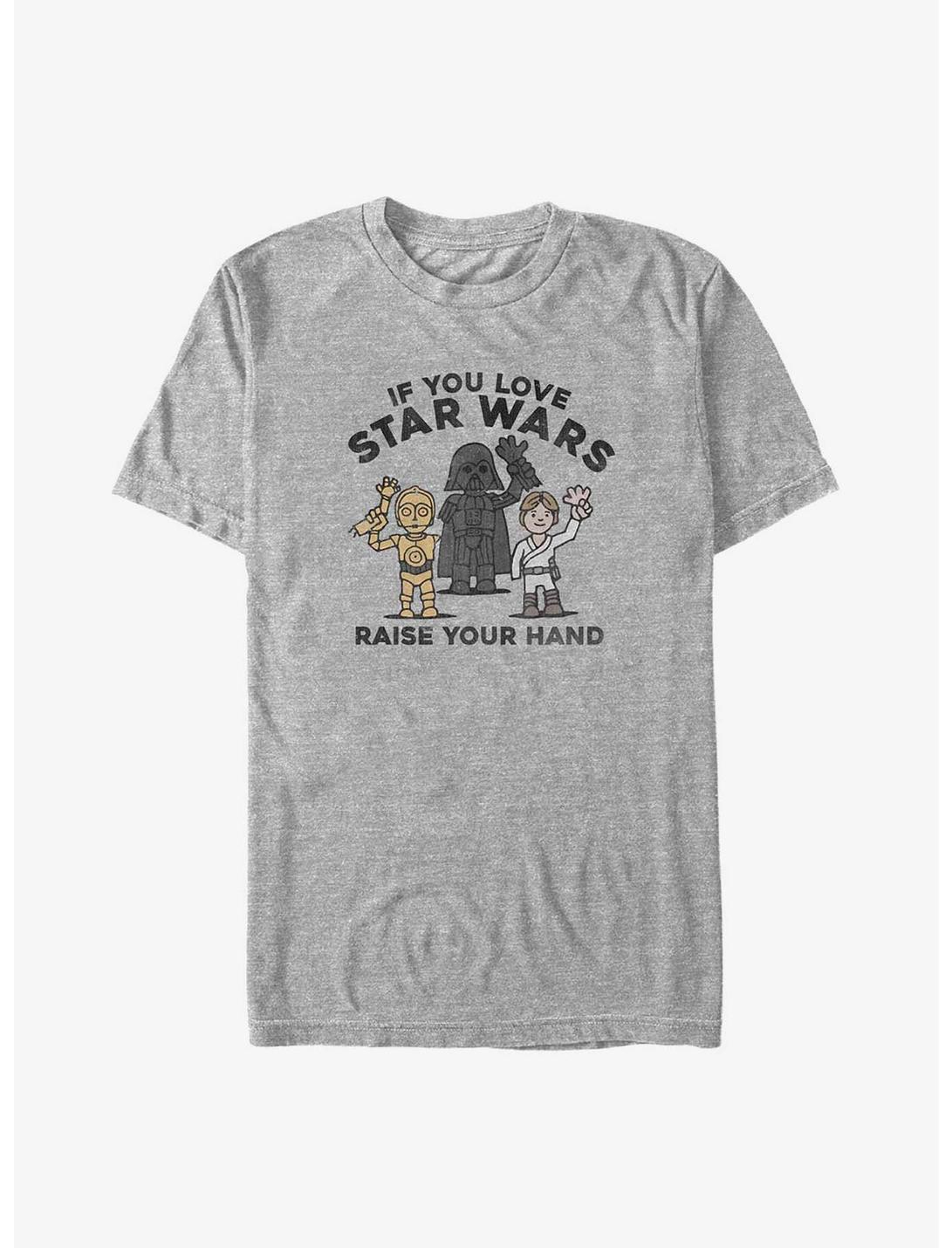Star Wars Raise Your Hands If You Love Star Wars Big & Tall T-Shirt, ATH HTR, hi-res