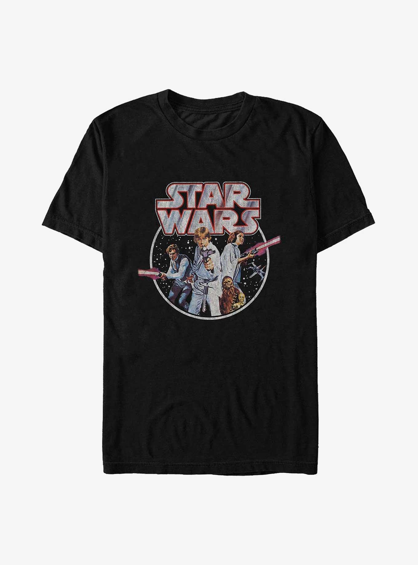 Star Wars Vintage Group Big & Tall T-Shirt, BLACK, hi-res