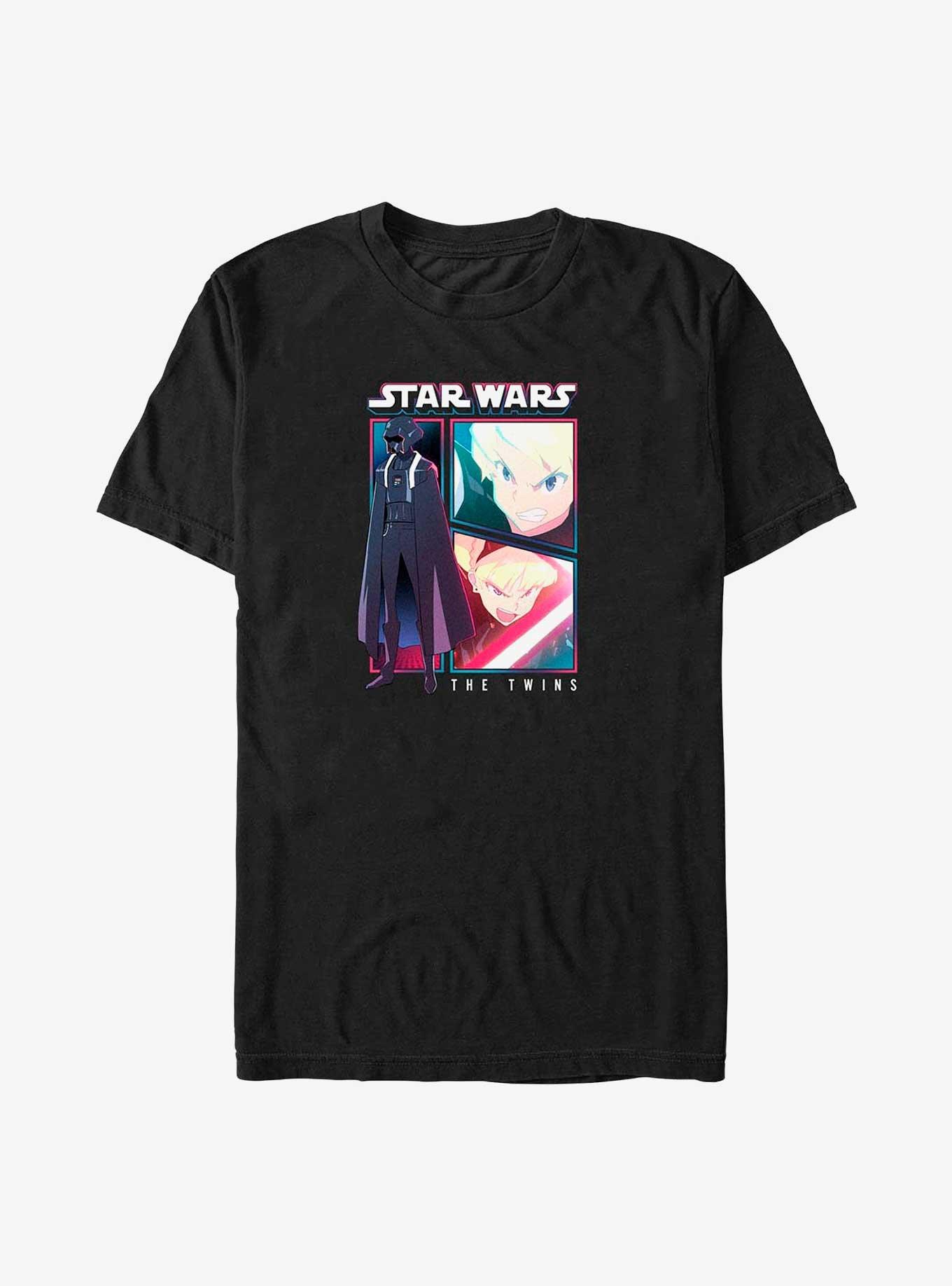 Star Wars: Visions The Twins Big & Tall T-Shirt, BLACK, hi-res