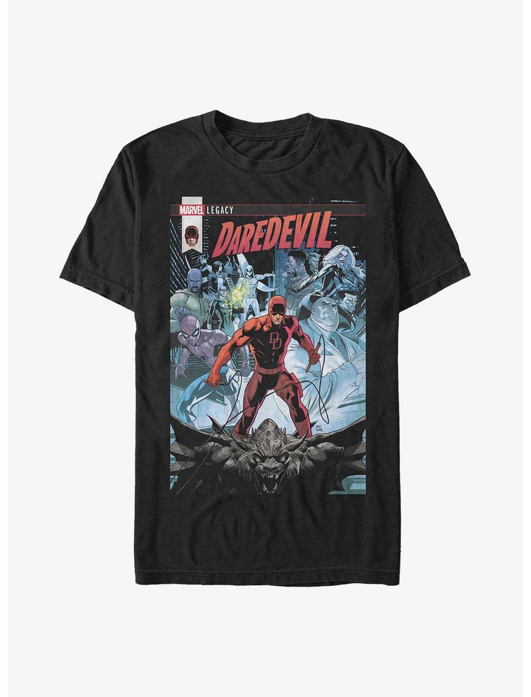 Marvel Daredevil Comic Cover Poster Big & Tall T-Shirt, BLACK, hi-res