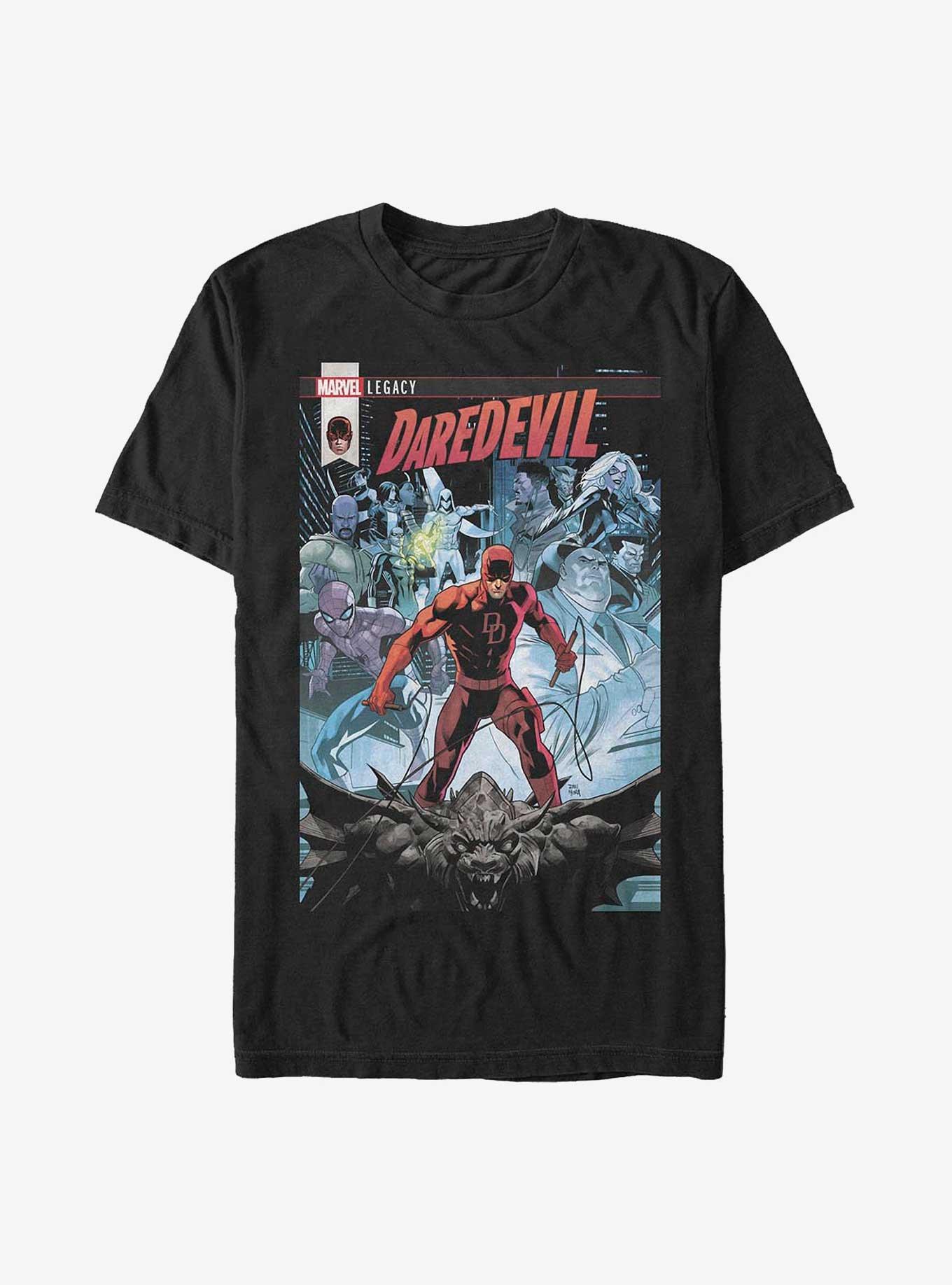 Marvel Daredevil Comic Cover Poster Big & Tall T-Shirt, BLACK, hi-res
