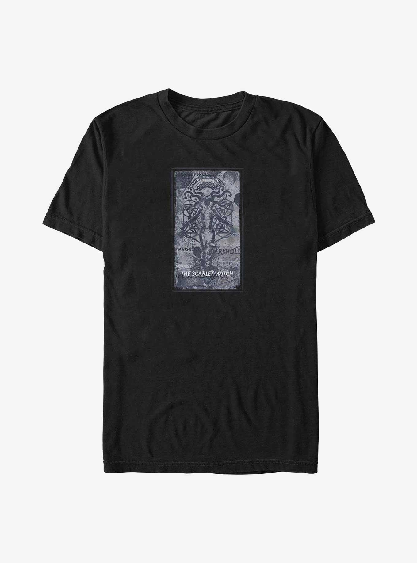 Marvel Doctor Strange in the Multiverse of Madness Scarlet Witch Darkhold Badge Big & Tall T-Shirt