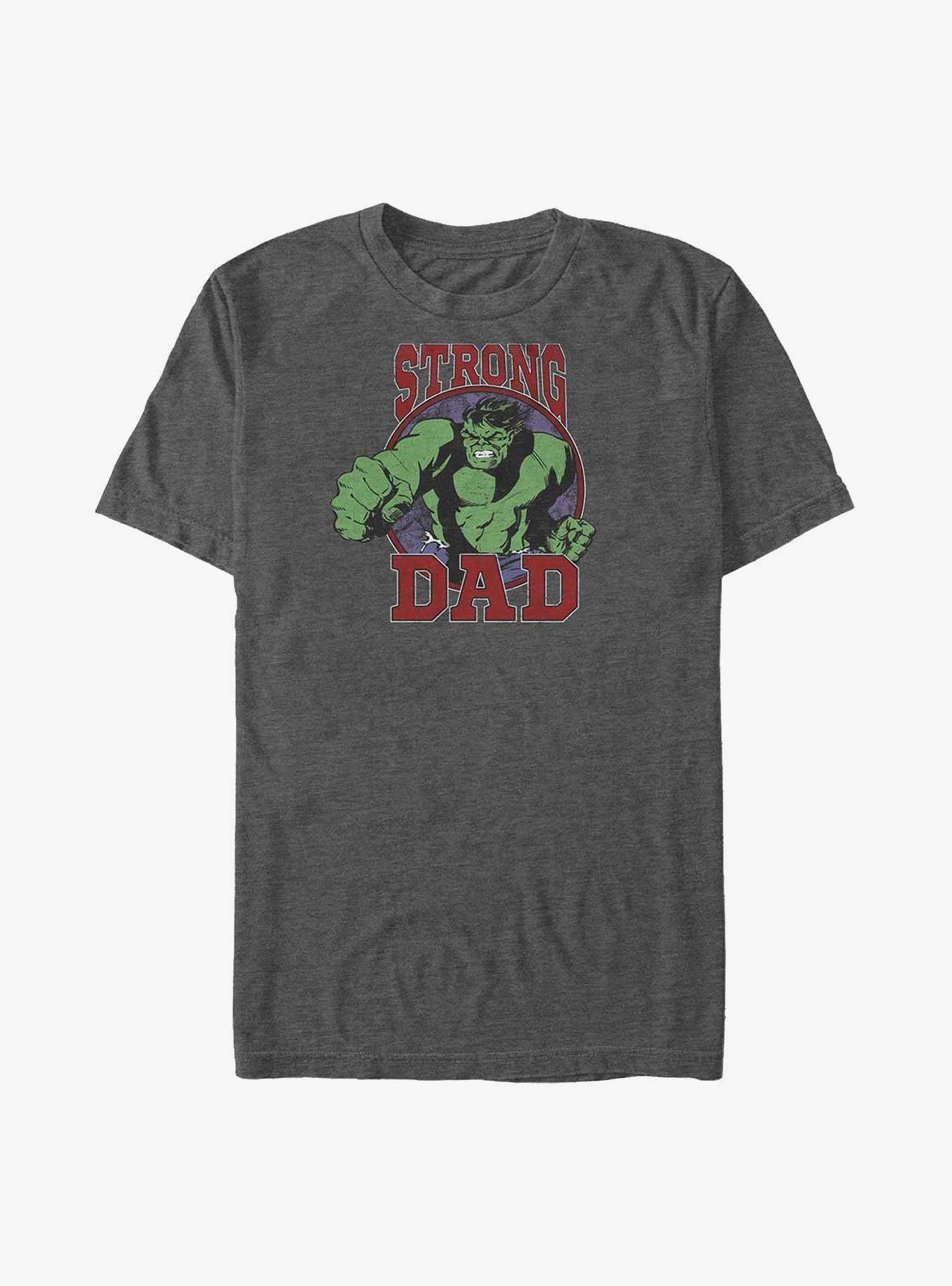 Marvel Hulk Strong Dad Big & Tall T-Shirt, CHAR HTR, hi-res