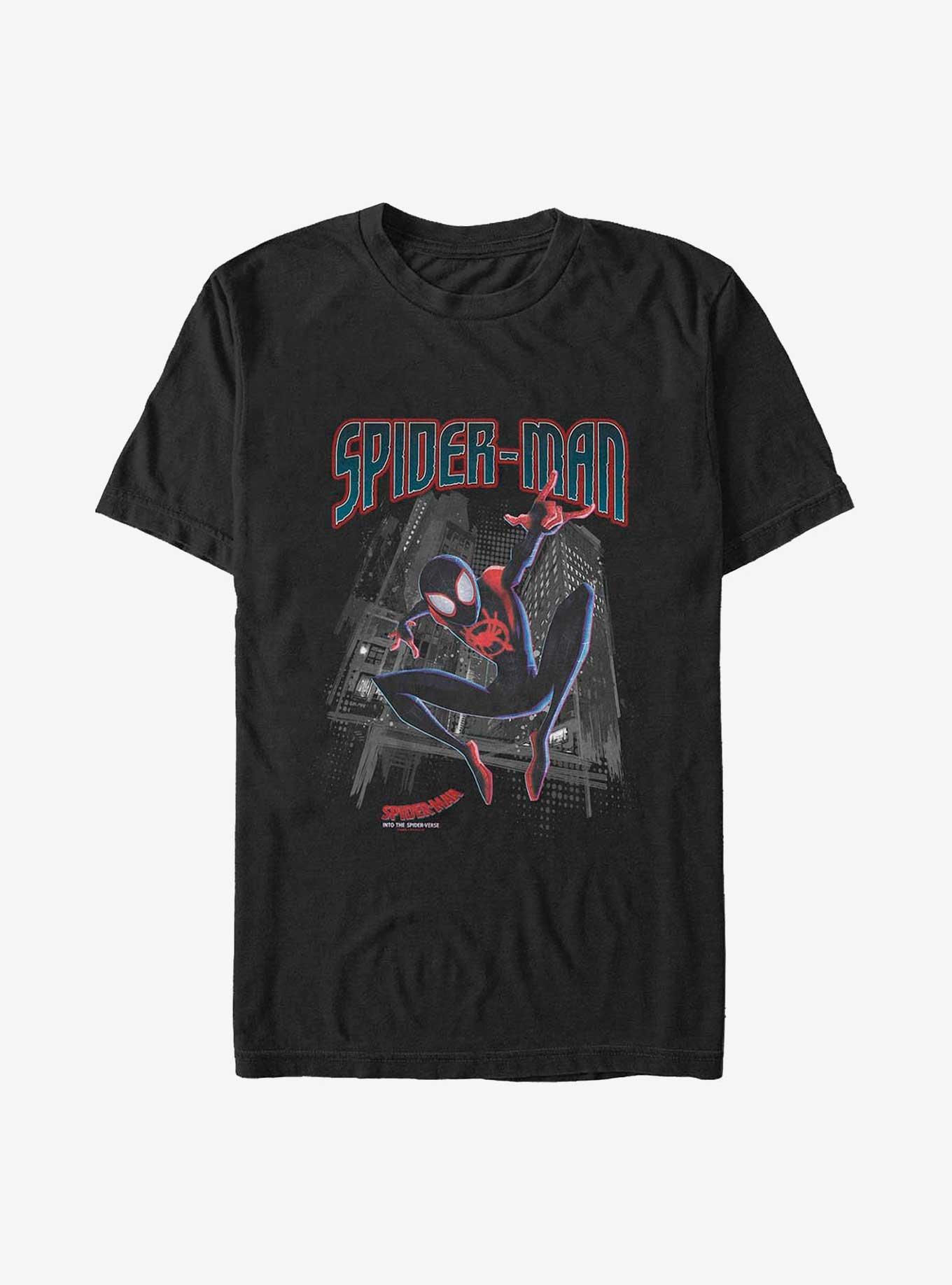 Marvel Spider-Man Miles Morales City Swing Big & Tall T-Shirt, BLACK, hi-res