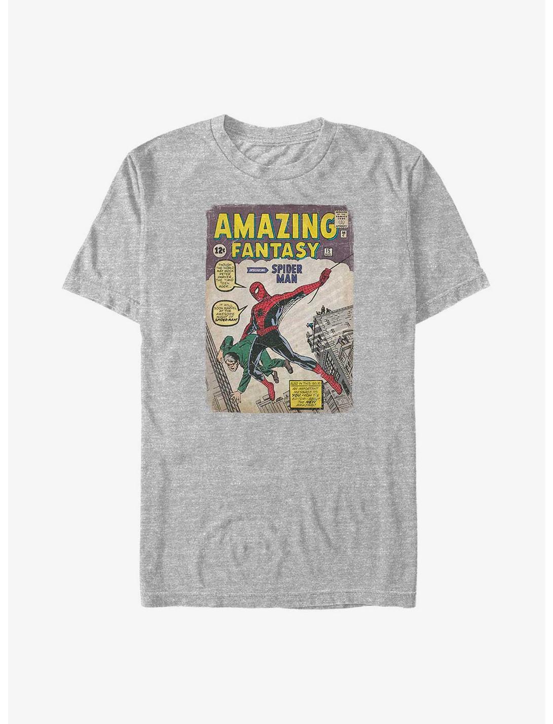 Marvel Spider-Man Spidey Comic Cover Big & Tall T-Shirt, ATH HTR, hi-res