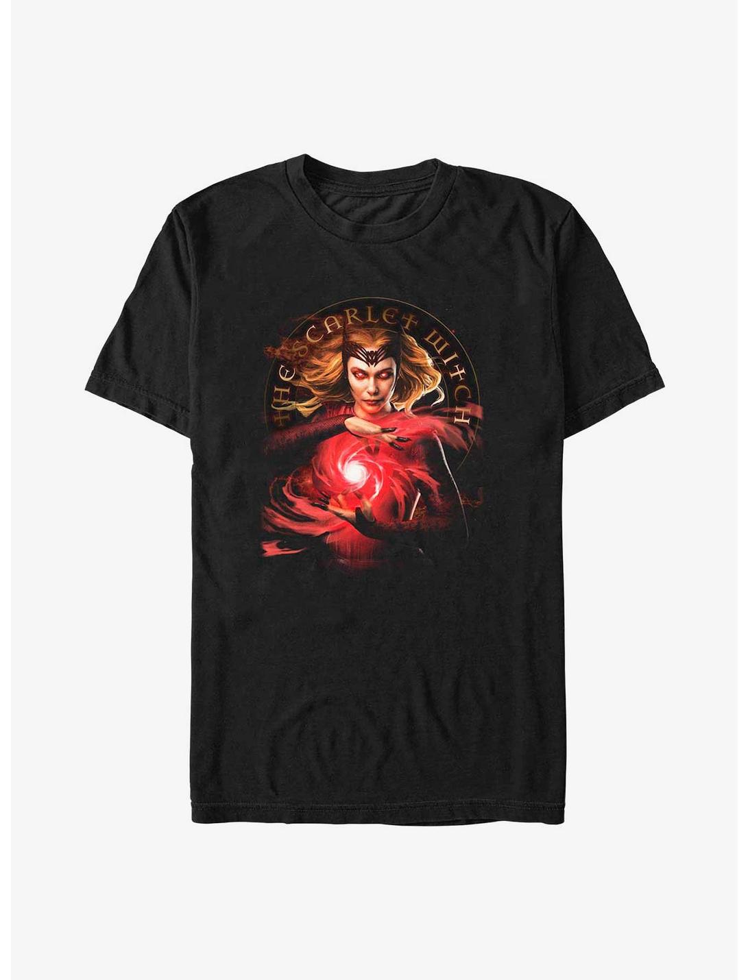 Marvel Doctor Strange in the Multiverse of Madness Dark Side Scarlet Witch Big & Tall T-Shirt, BLACK, hi-res