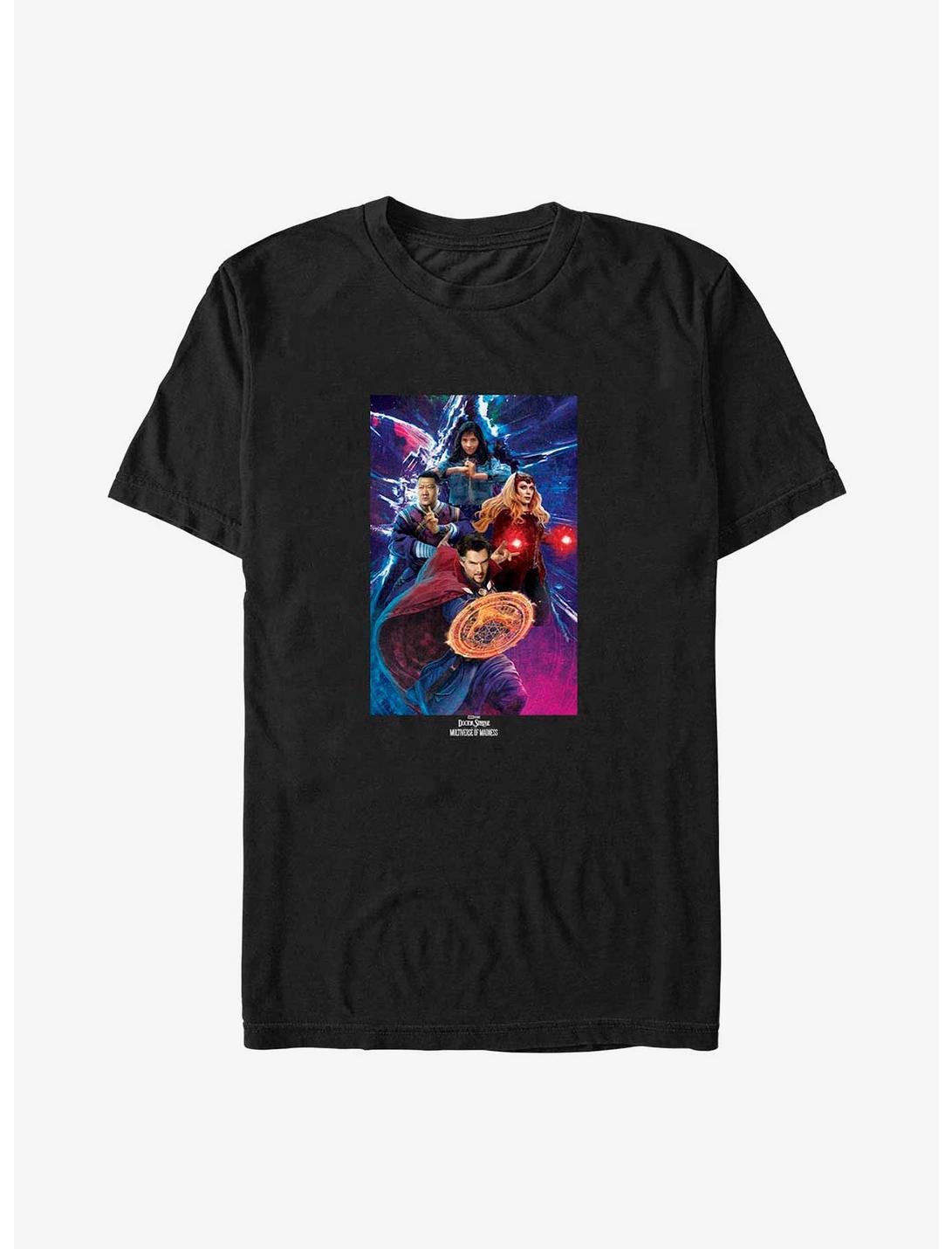 Marvel Doctor Strange in the Multiverse of Madness Group Shot Poster Big & Tall T-Shirt, BLACK, hi-res