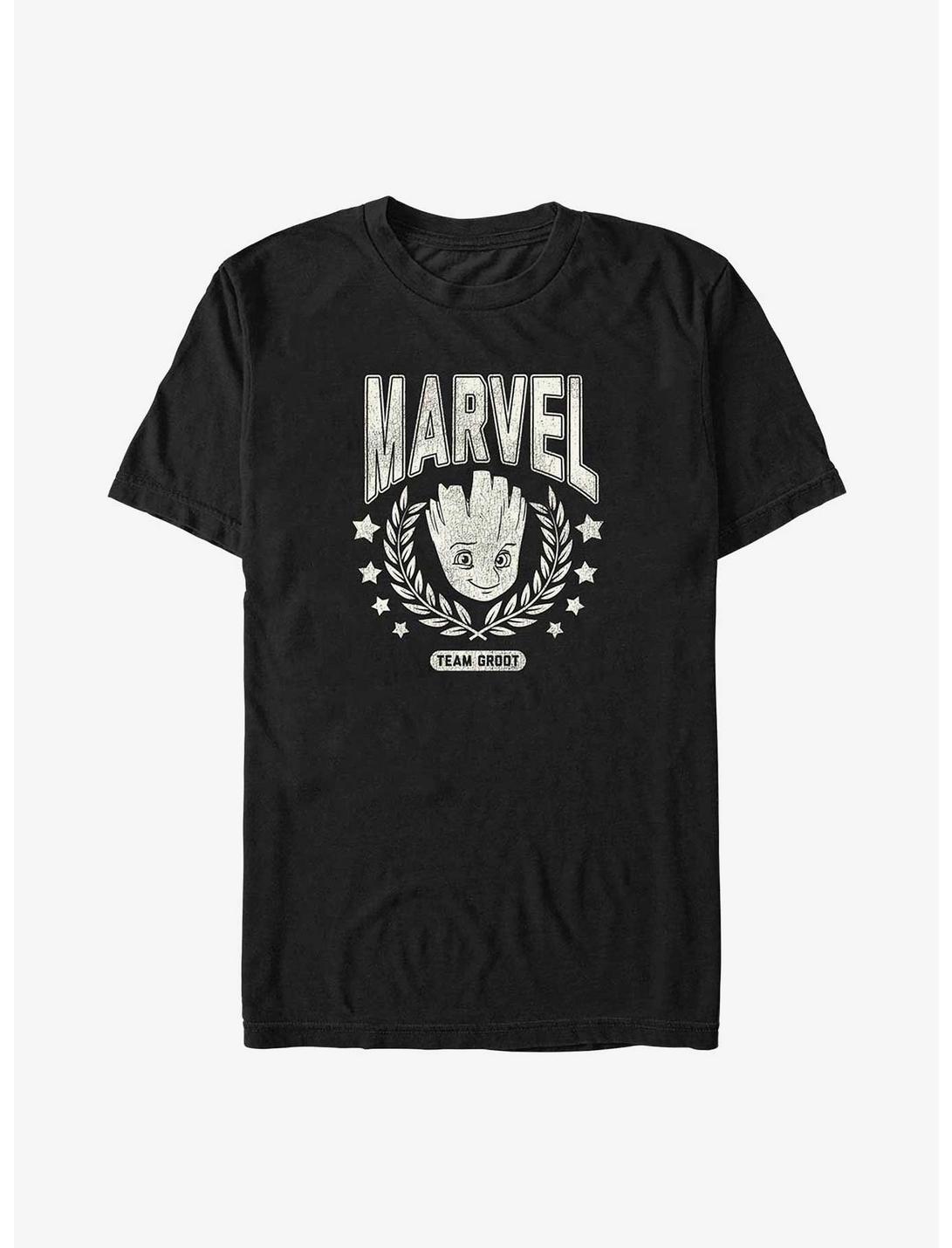 Marvel Guardians of the Galaxy Team Groot Collegiate Big & Tall T-Shirt, BLACK, hi-res