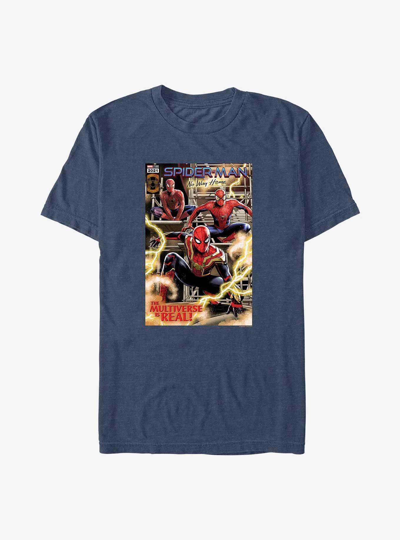 Marvel Spider-Man The Multiverse Is Real Big & Tall T-Shirt, NAVY HTR, hi-res