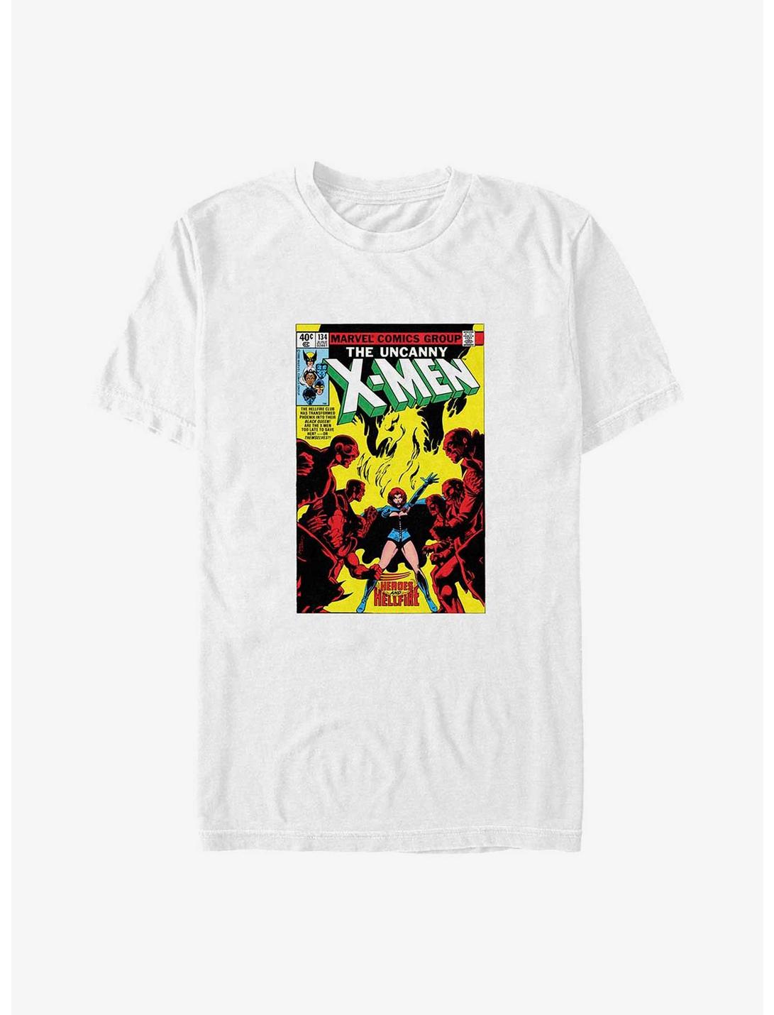 Marvel X-Men Heroes and Hellfire Poster Big & Tall T-Shirt, WHITE, hi-res