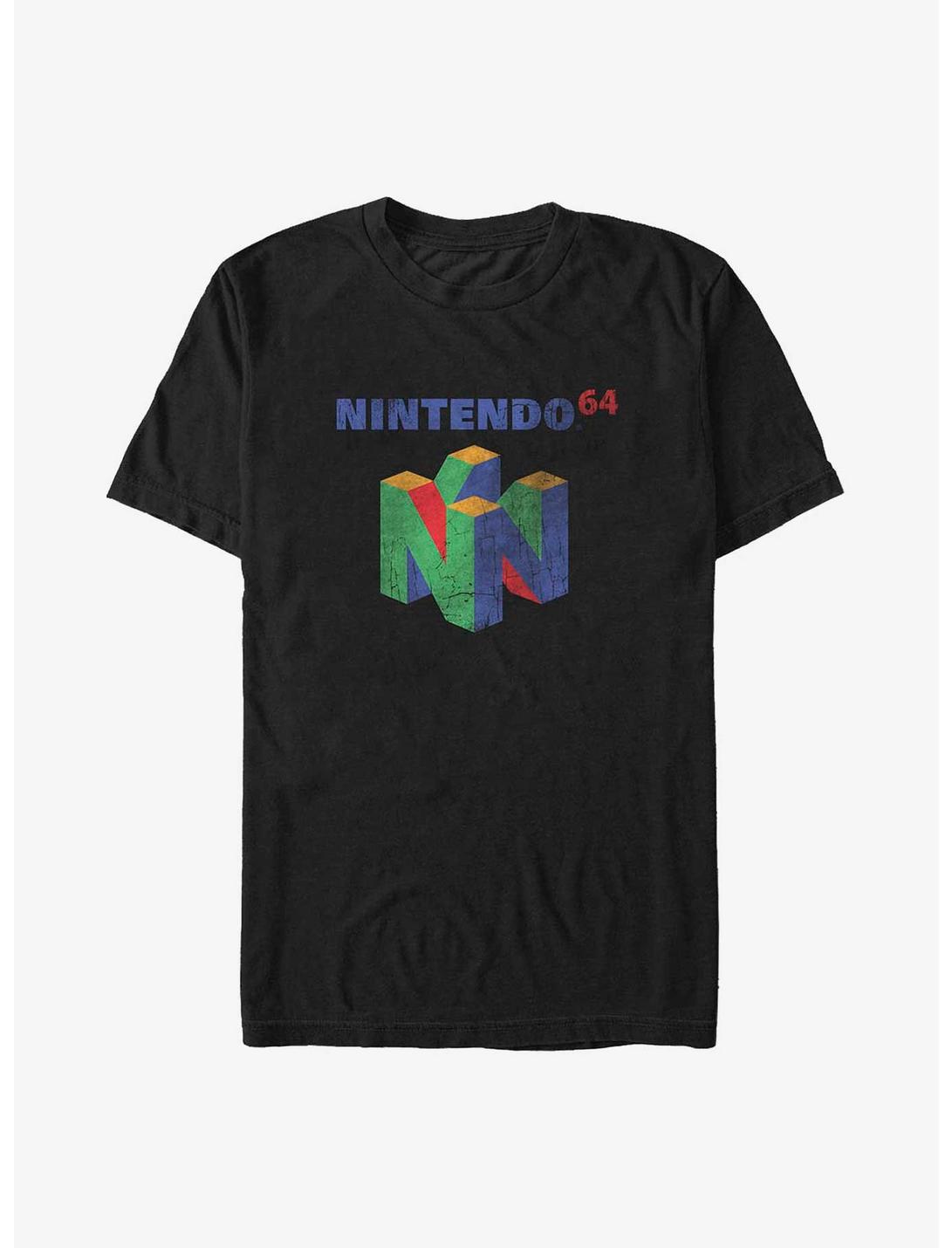 Nintendo N64 Logo Big & Tall T-Shirt, BLACK, hi-res