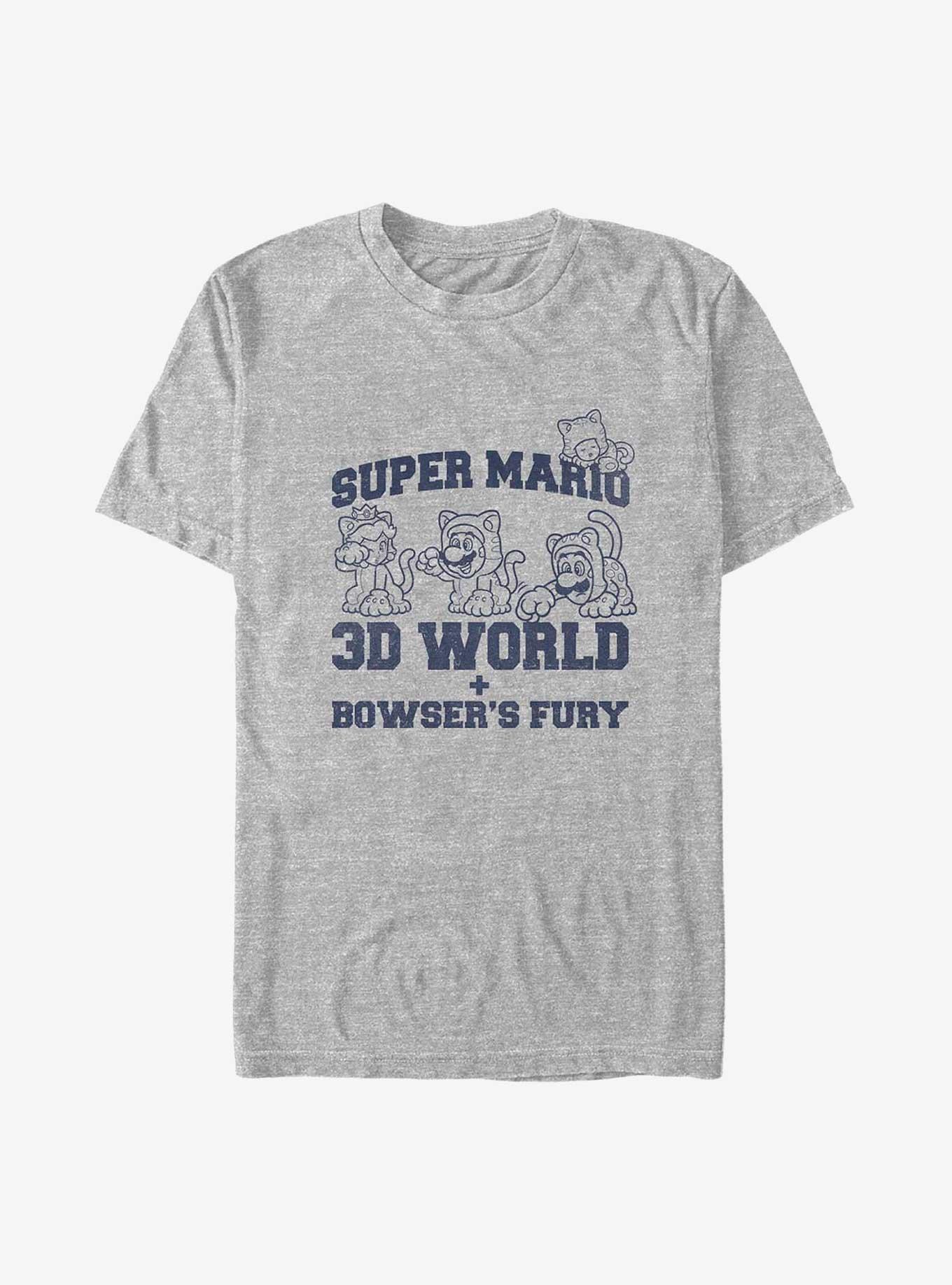 Mario 3D World Collegiate Big & Tall T-Shirt, ATH HTR, hi-res