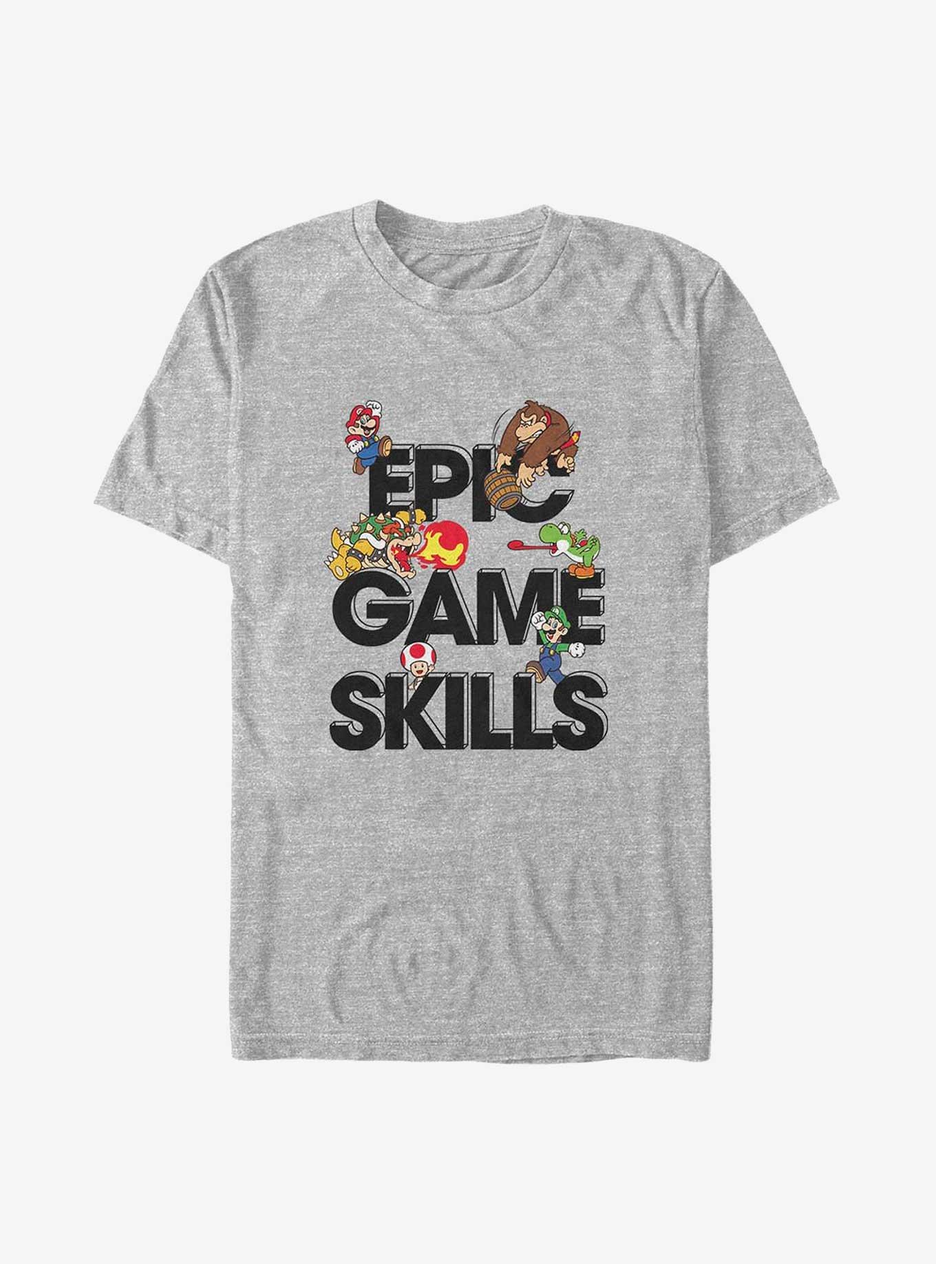 Mario Epic Game Skills Big & Tall T-Shirt, ATH HTR, hi-res