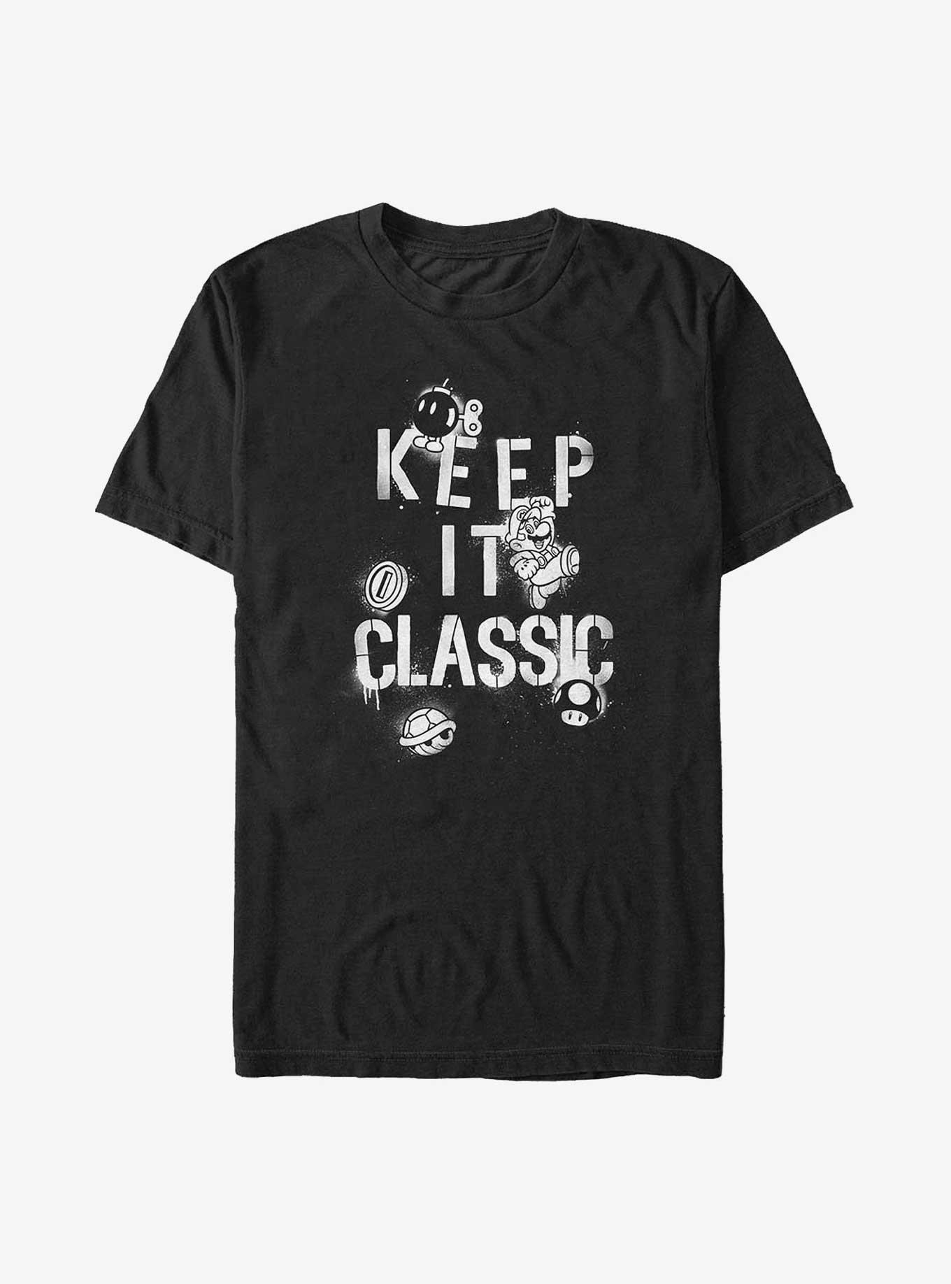Mario Keep It Classic Big & Tall T-Shirt, BLACK, hi-res