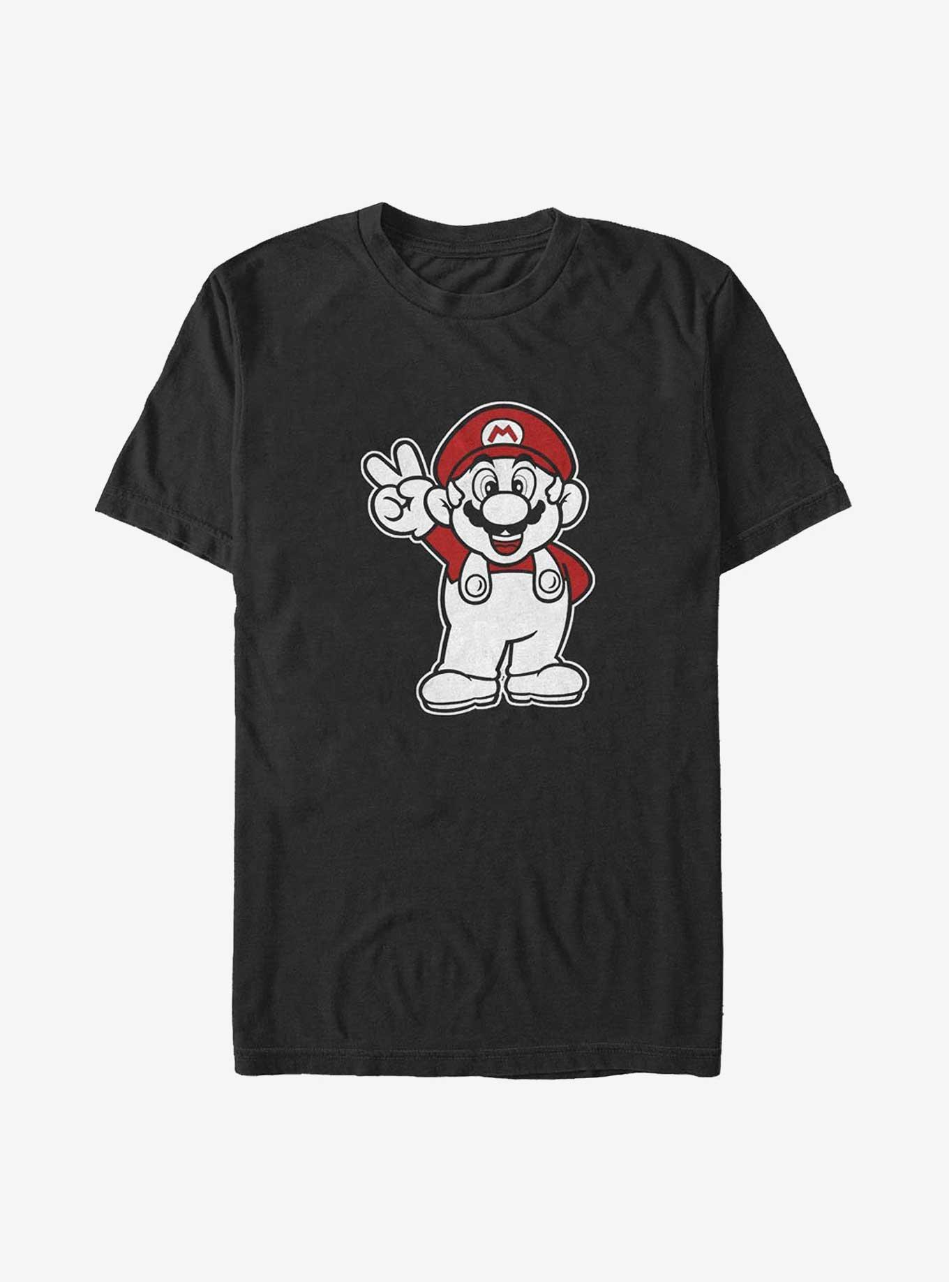 Mario Peace Out Brother Big & Tall T-Shirt, BLACK, hi-res