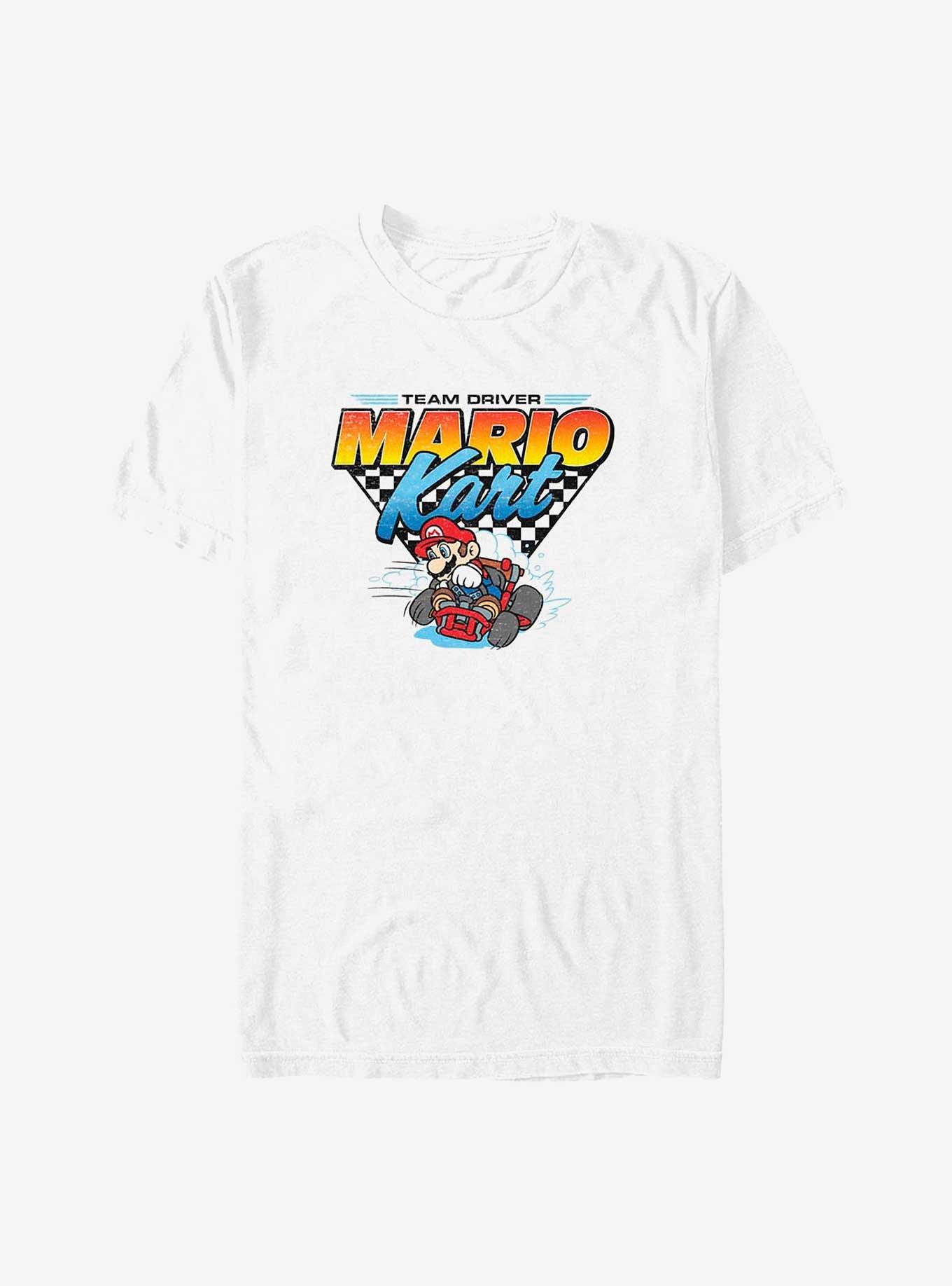 Mario Team Driver Mario Kart Big & Tall T-Shirt, WHITE, hi-res