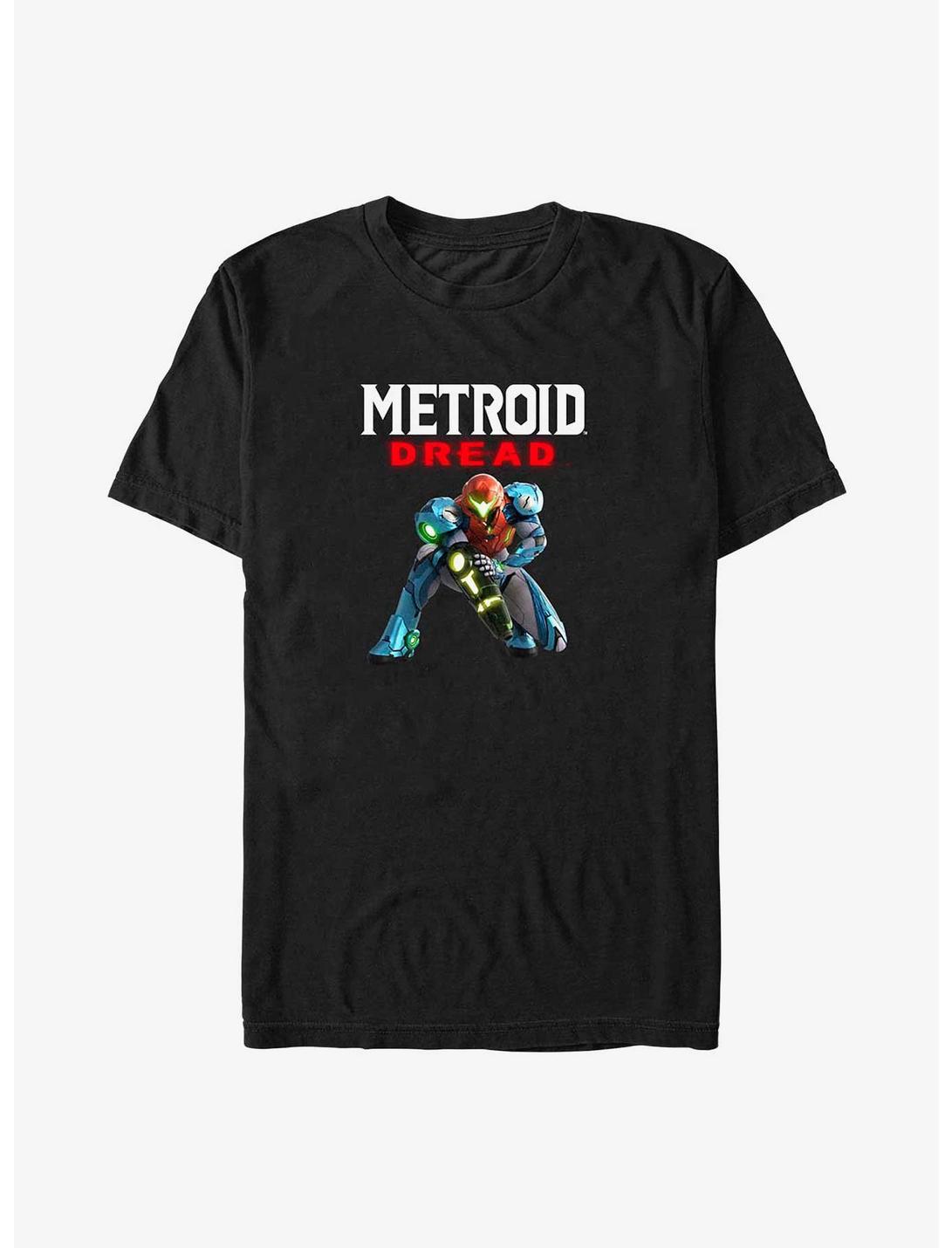 Nintendo Metroid Dread Samus Logo Big & Tall T-Shirt, BLACK, hi-res
