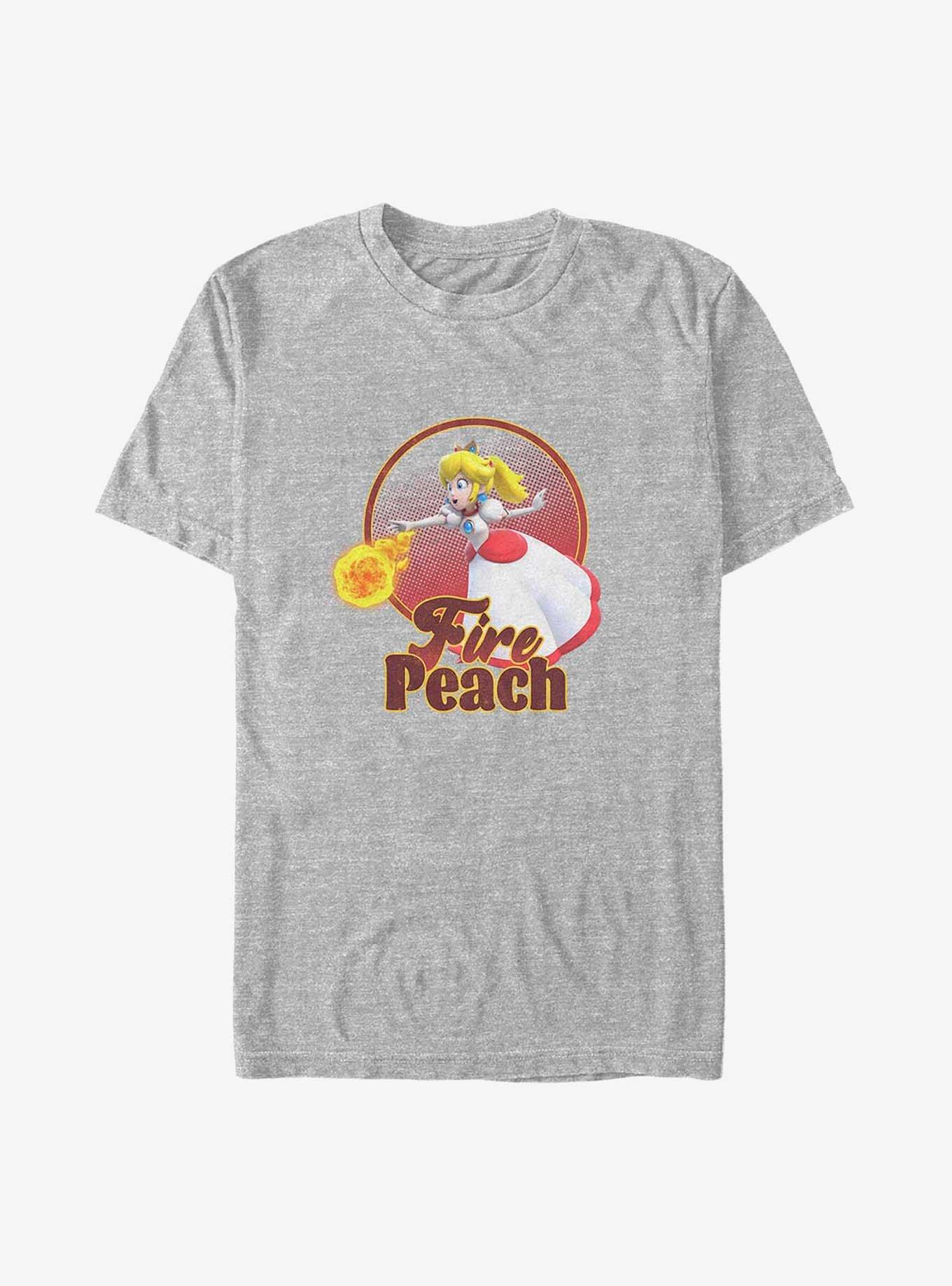 Nintendo Fireball Peach Big & Tall T-Shirt, ATH HTR, hi-res