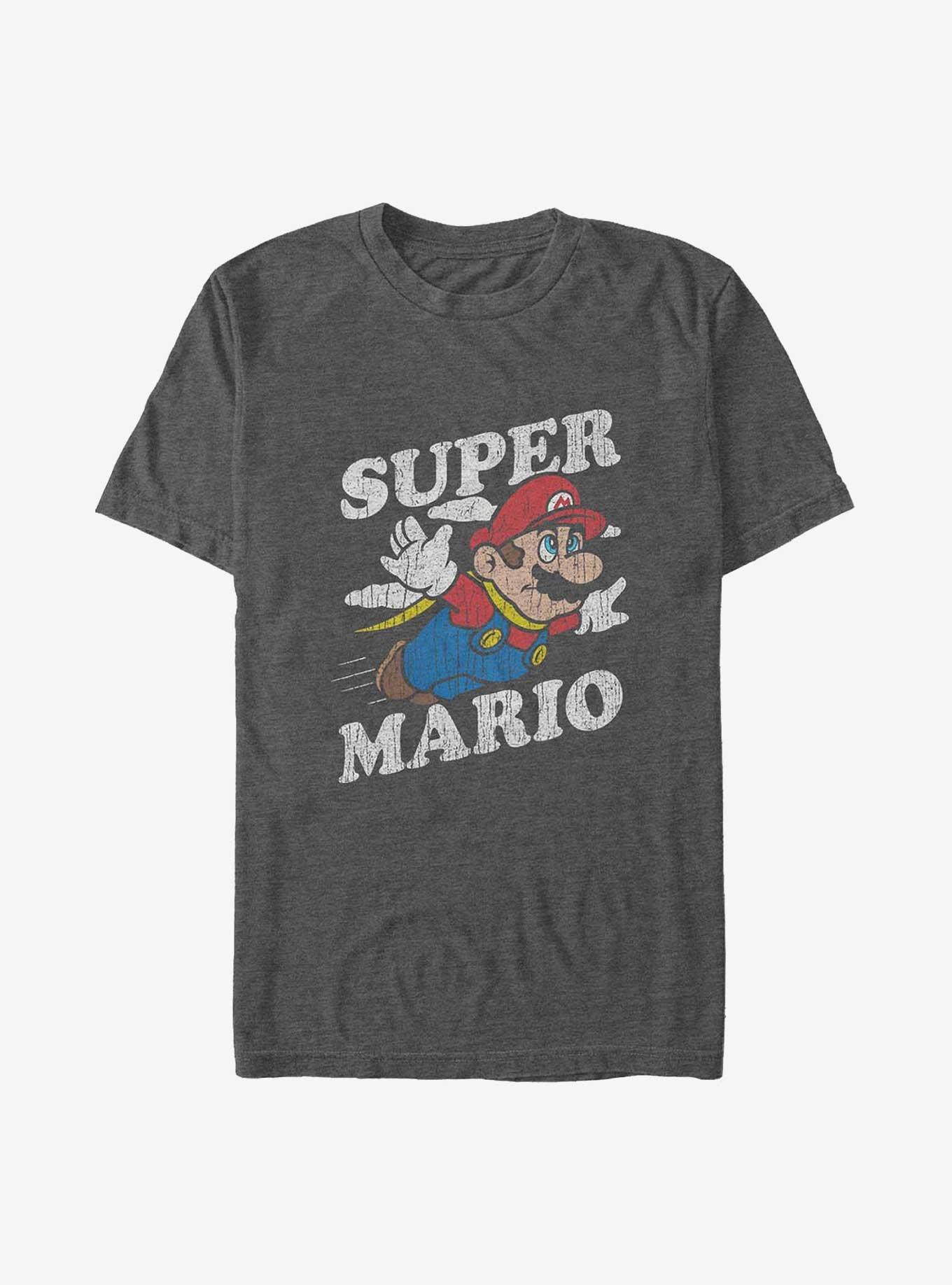 Nintendo Mario Flyin' High Big & Tall T-Shirt, CHAR HTR, hi-res