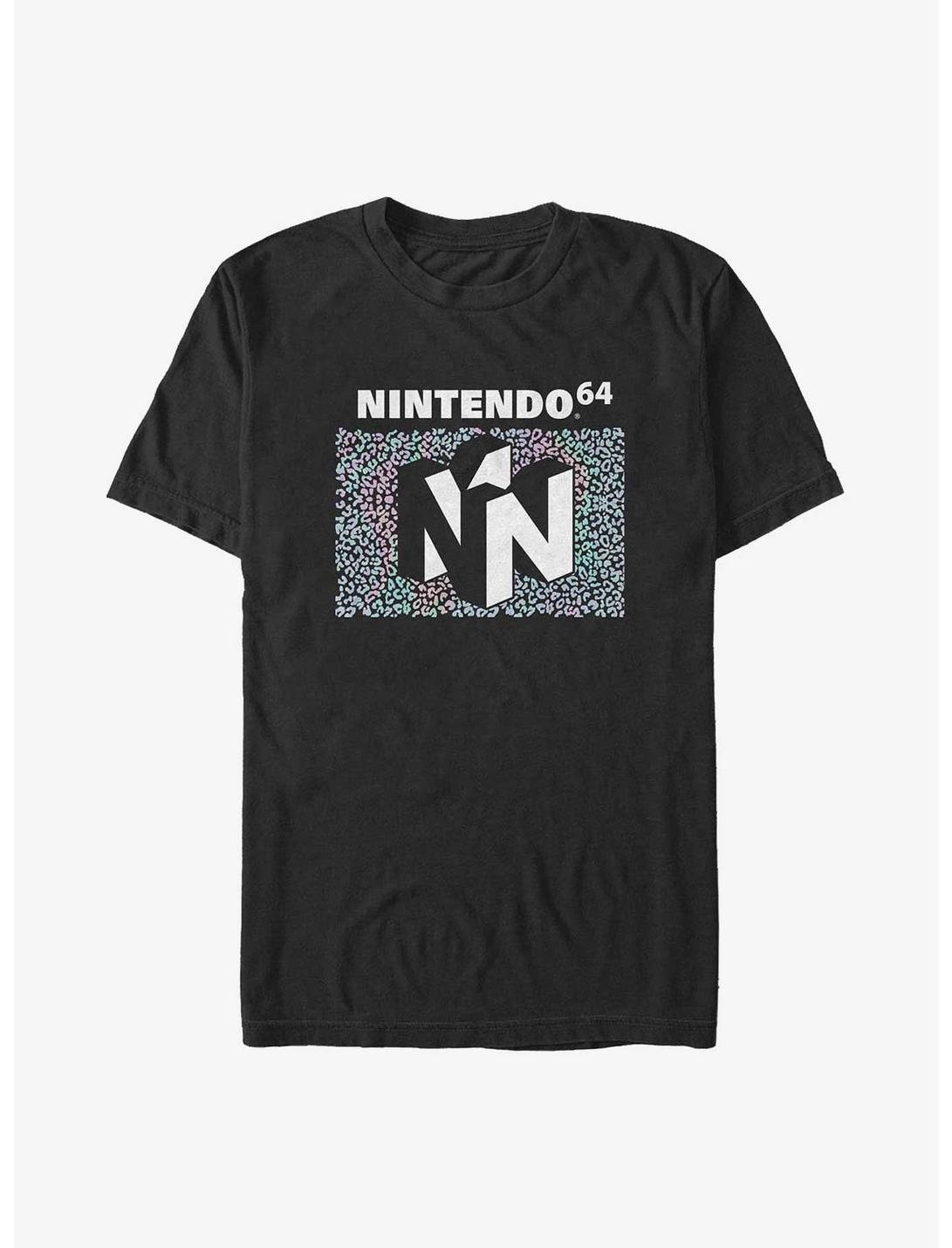 Nintendo N64 Cheetah Logo Big & Tall T-Shirt, BLACK, hi-res