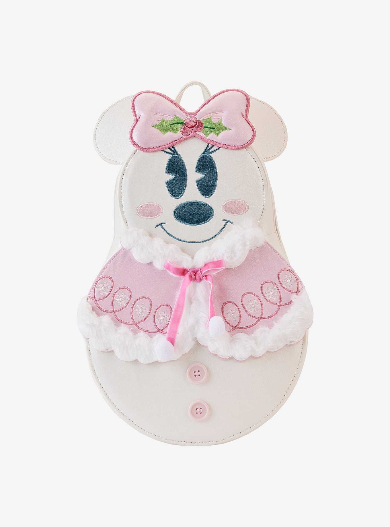 Loungefly Disney Minnie Mouse Pastel Figural Snowman Mini Backpack, , hi-res