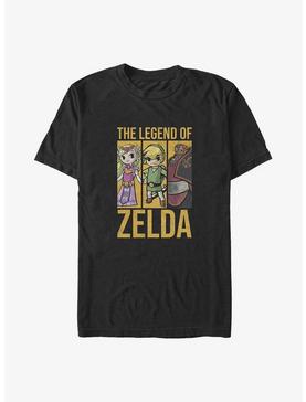 Plus Size The Legend of Zelda Chibi Zelda, Link, and Ganondorf Big & Tall T-Shirt, , hi-res