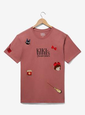 Studio Ghibli Kiki's Delivery Service Scattered Icons Embroidered T-Shirt - BoxLunch Exclusive