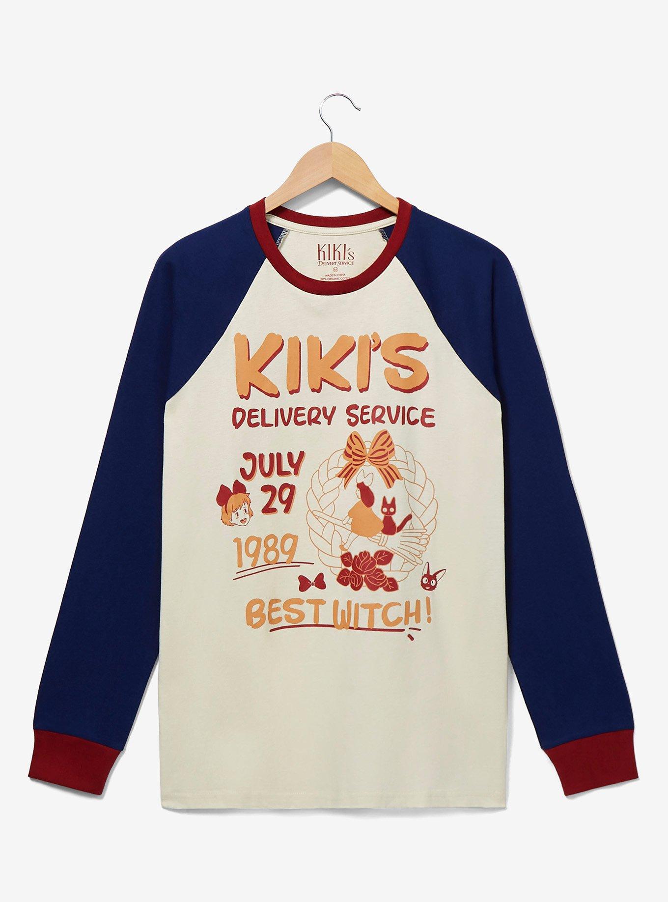 Studio Ghibli Kiki's Delivery Service Advertisement Contrast Long Sleeve T-Shirt - BoxLunch Exclusive, WHITE, hi-res
