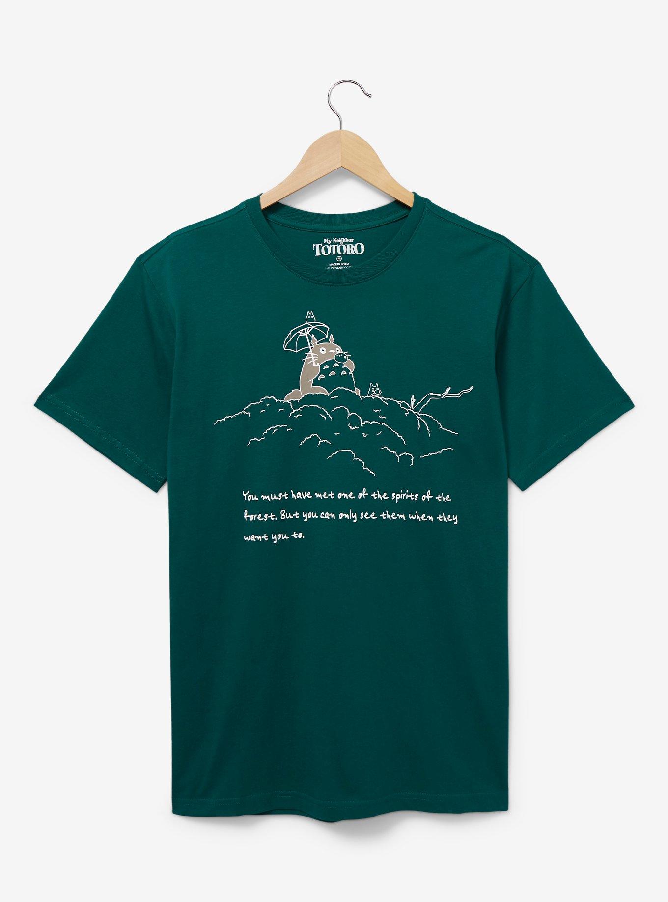 Studio Ghibli My Neighbor Totoro Outline Quote T-Shirt - BoxLunch Exclusive, DARK GREEN, hi-res